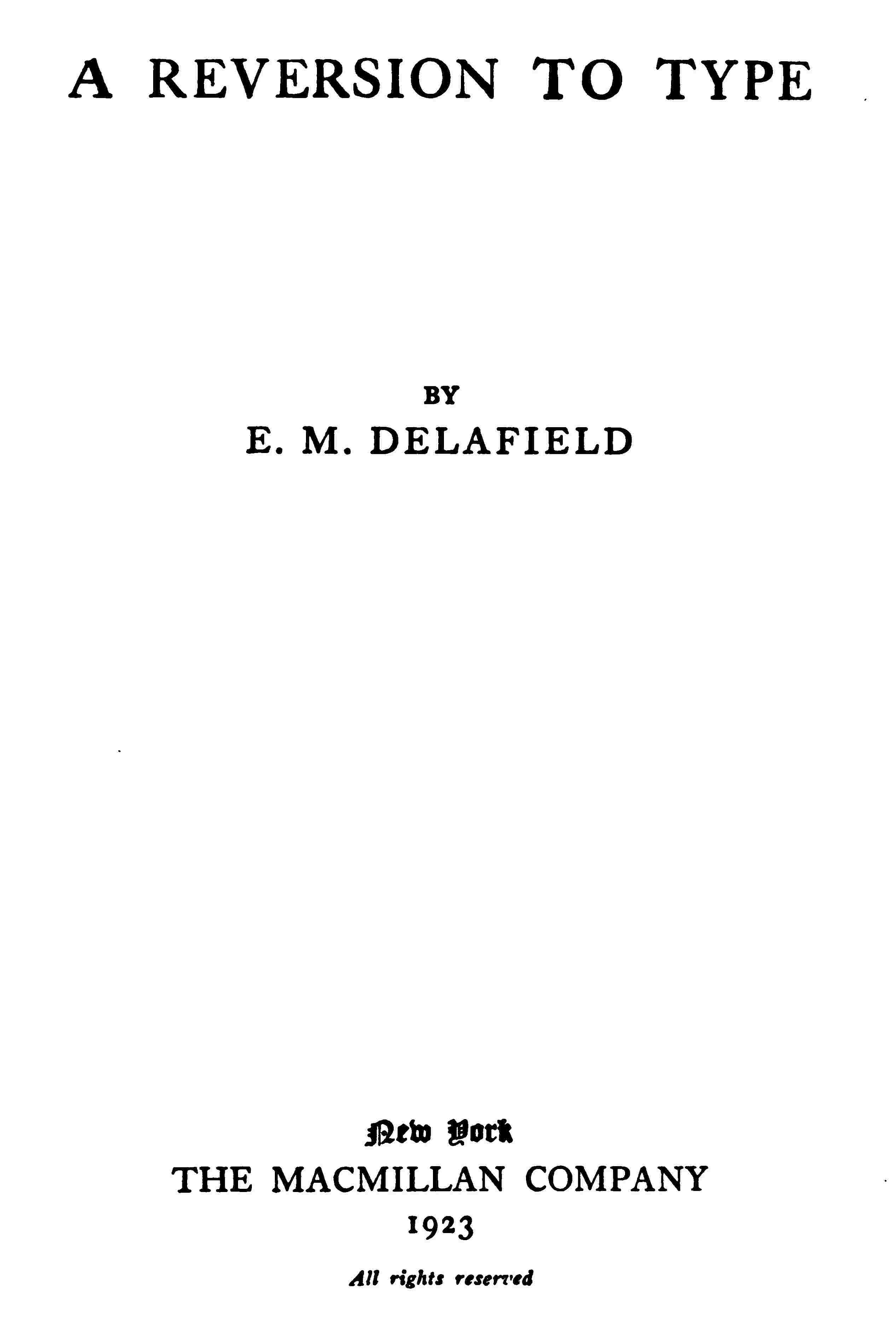 A reversion to type cover