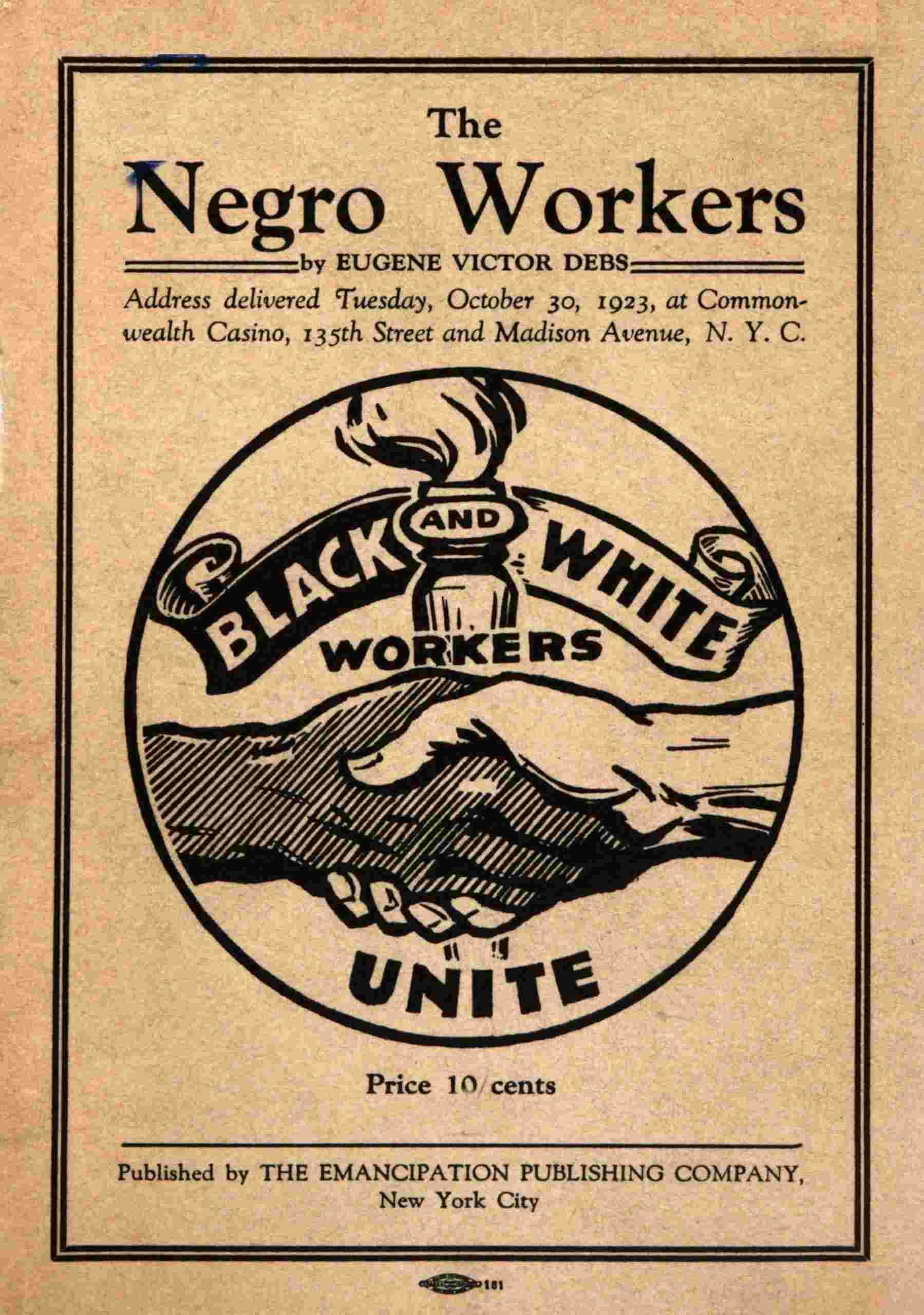 The negro workers cover