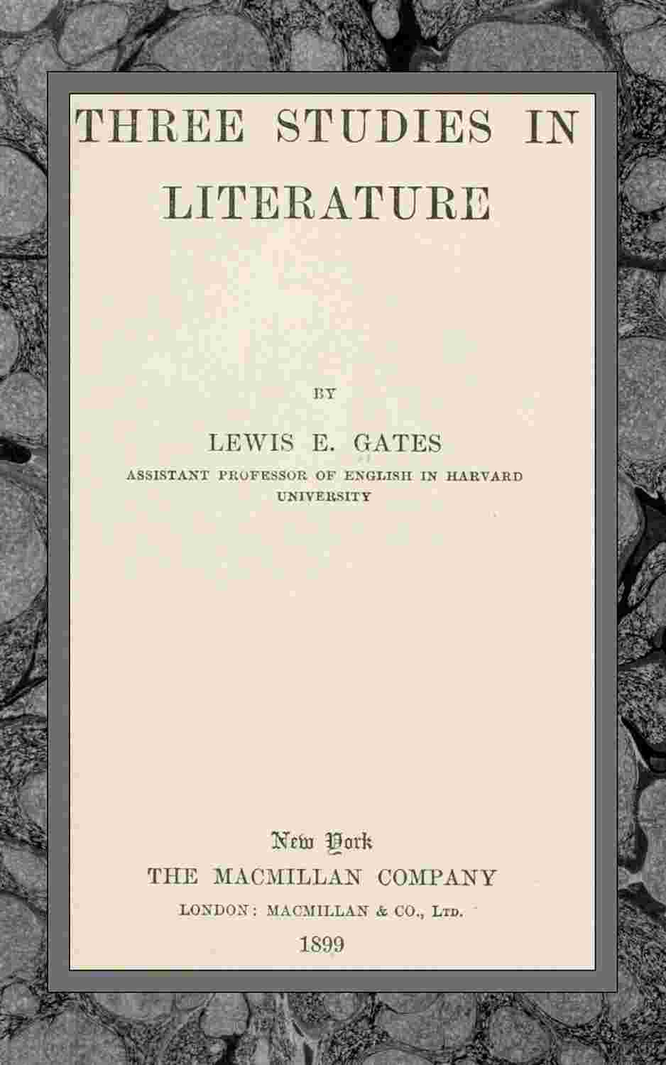 Three studies in literature cover