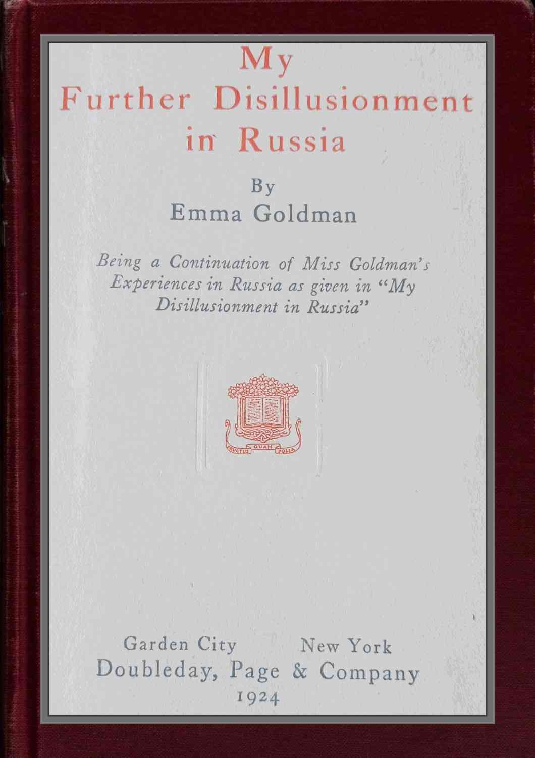 My further disillusionment in Russia cover