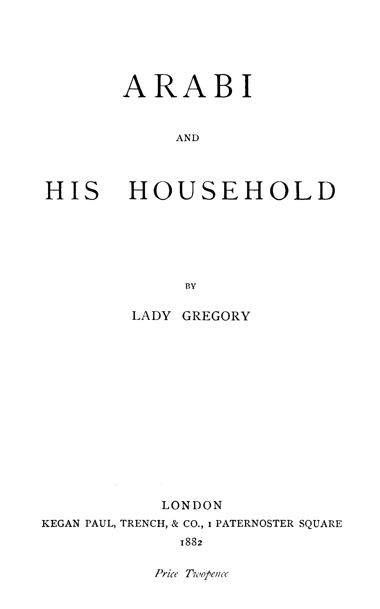 Arabi and his household cover