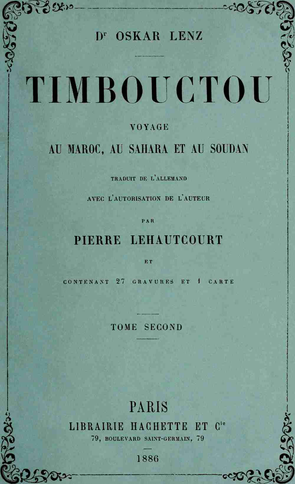 Timbouctou, voyage au Maroc au Sahara et au Soudan, Tome 2 (de 2) cover