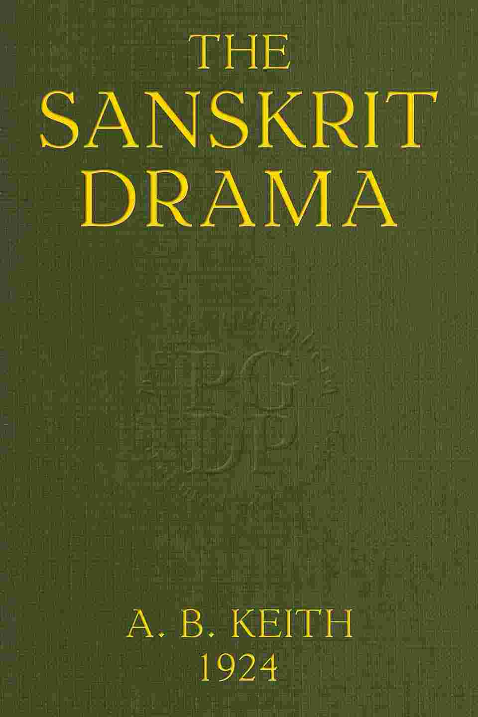The Sanskrit drama cover