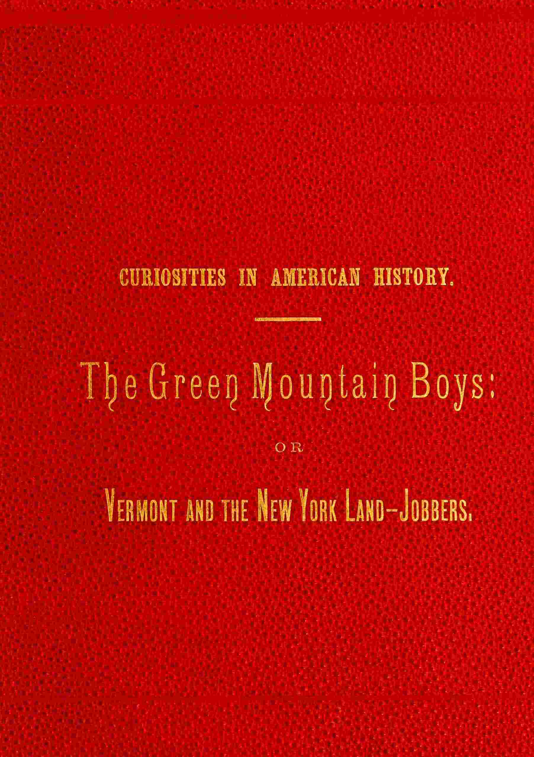 The Green Mountain Boys cover