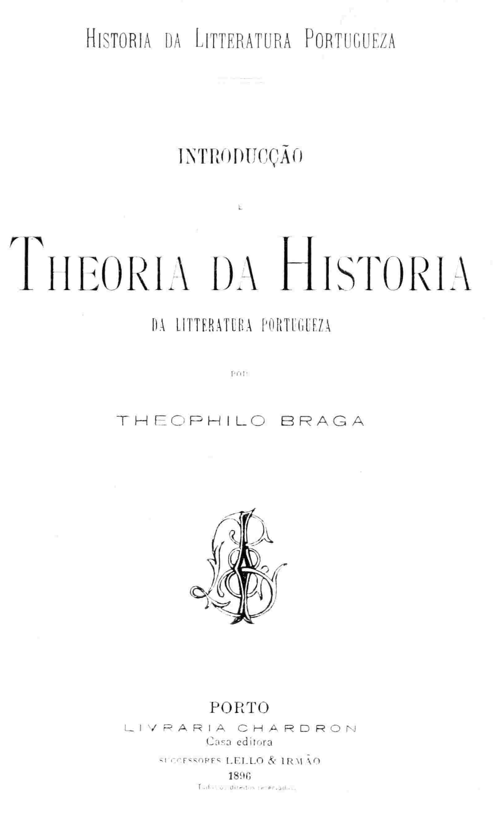 Historia da litteratura portugueza [Vol. I] cover