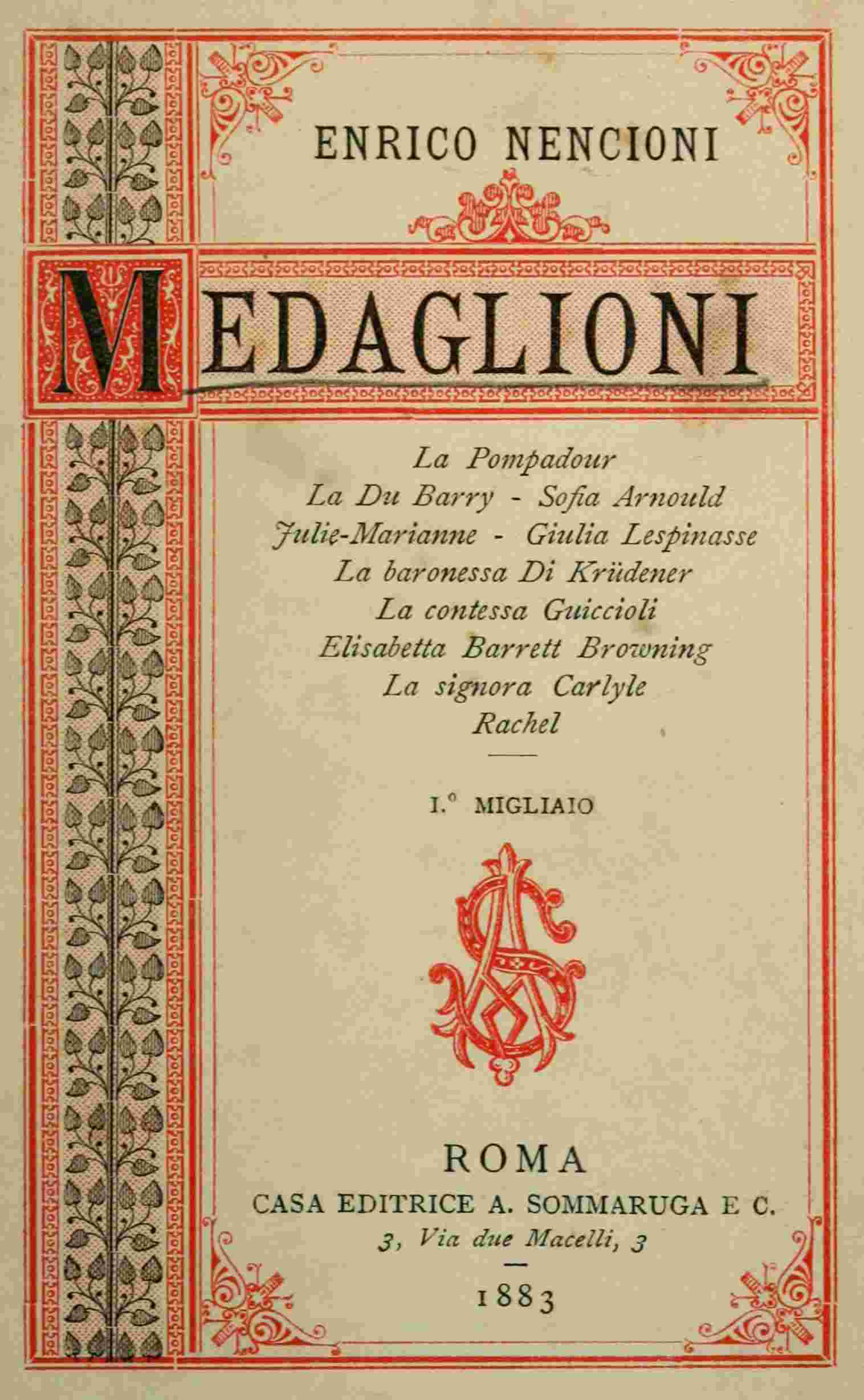 Medaglioni cover