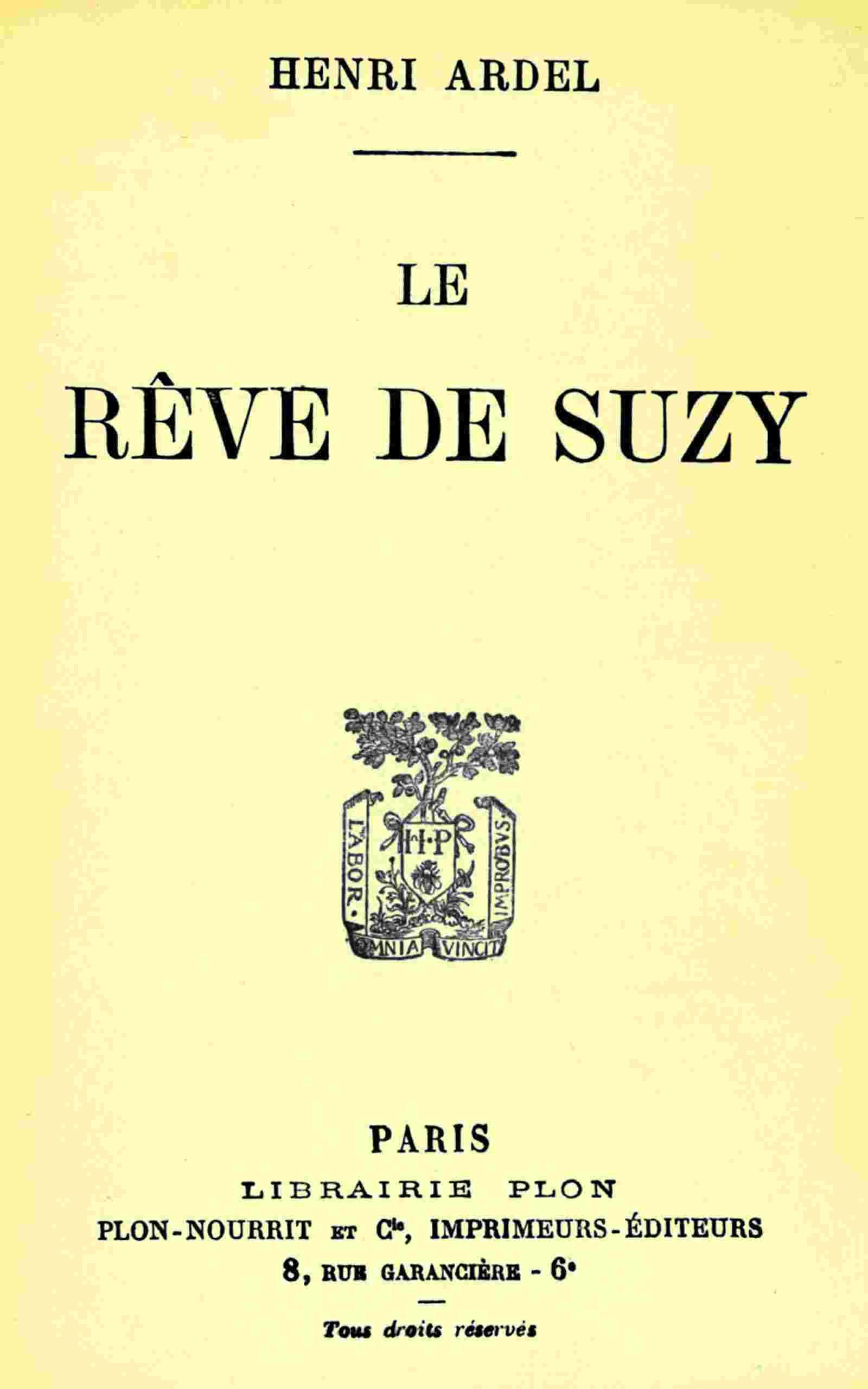 Le rêve de Suzy cover
