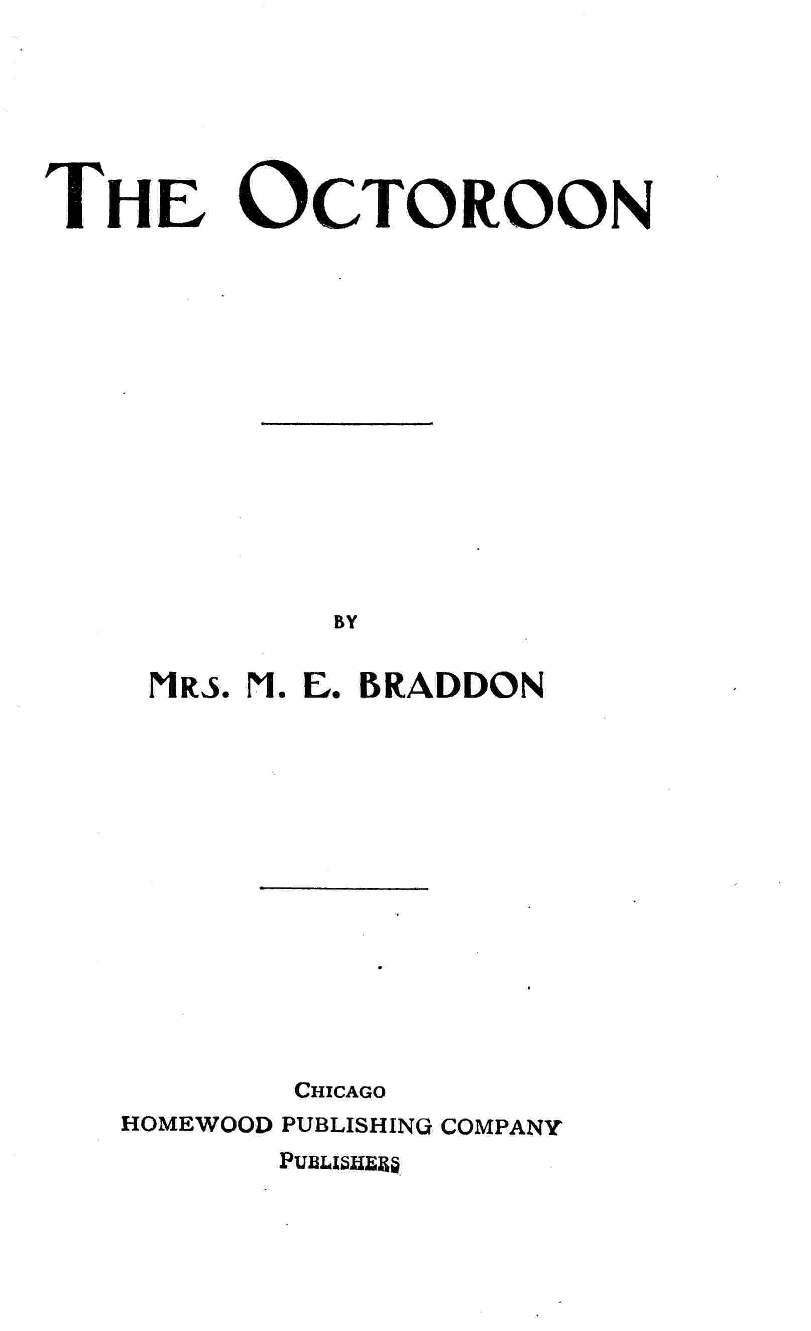The Octoroon cover