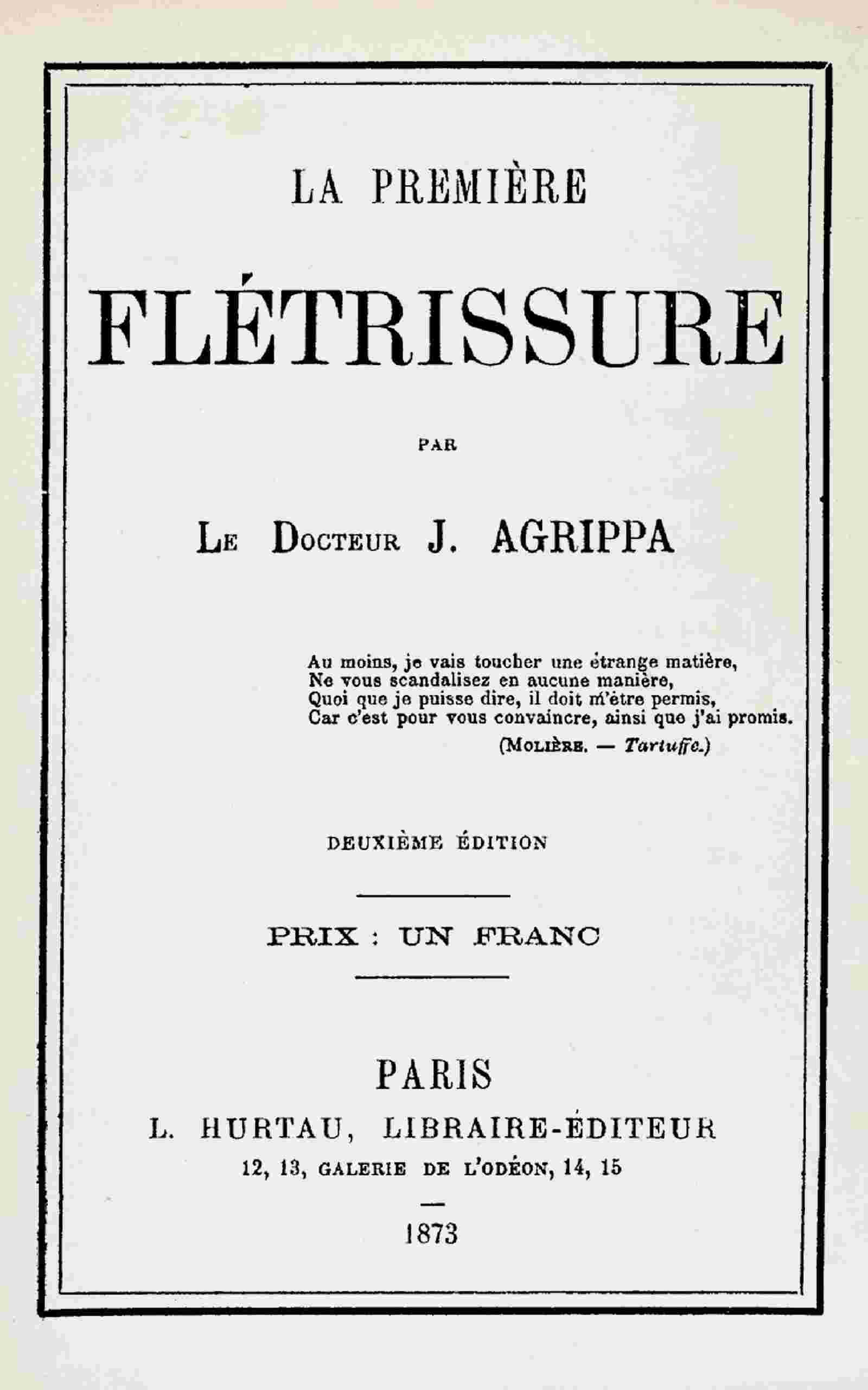 La première flétrissure cover