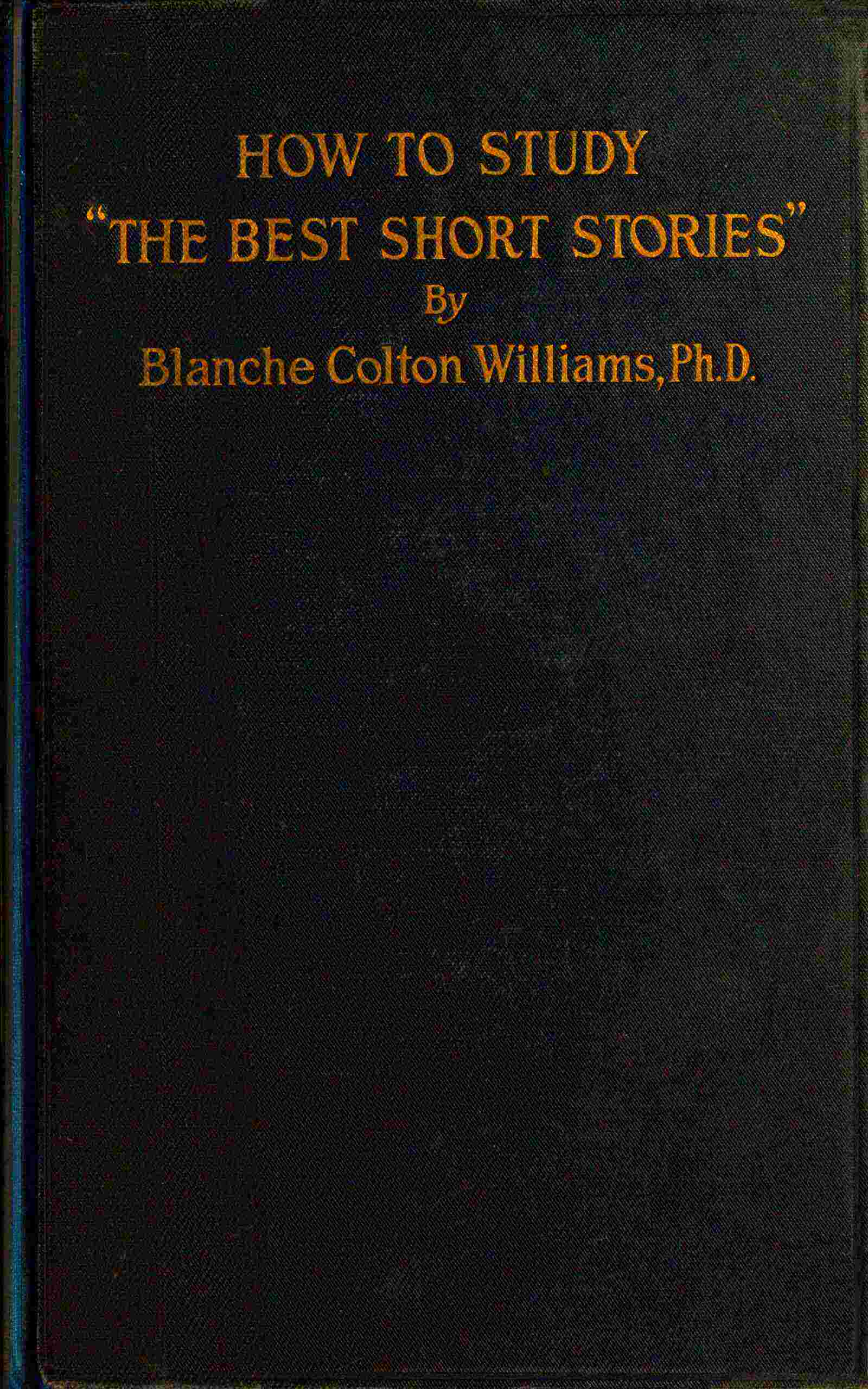 How to study "The best short stories" cover