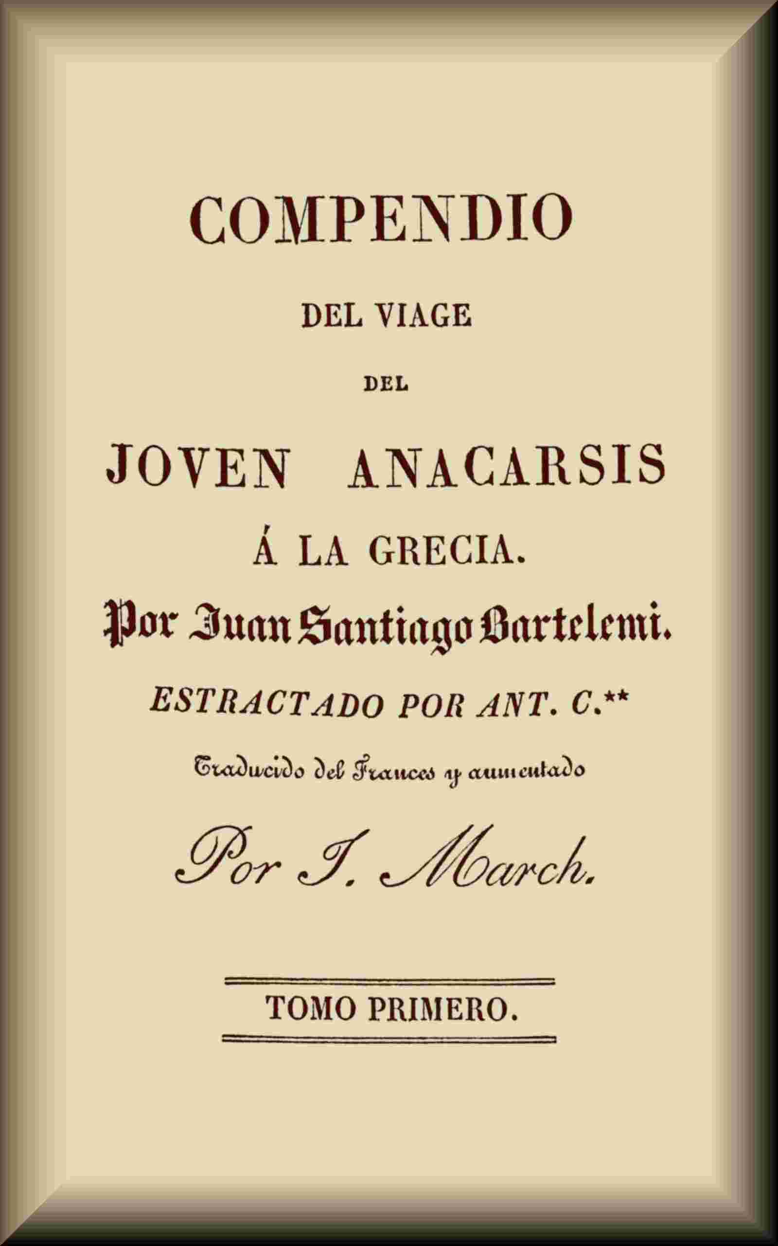 Compendio del viaje del joven Anacarsis a la Grecia (1 de 2) cover