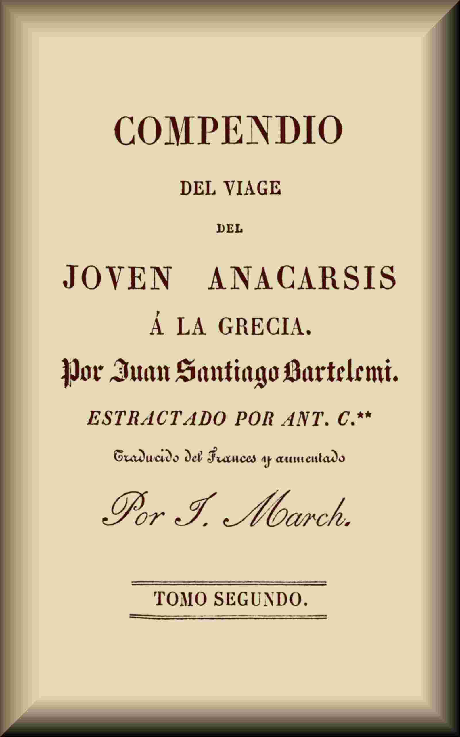 Compendio del viaje del joven Anacarsis a la Grecia (2 de 2) cover