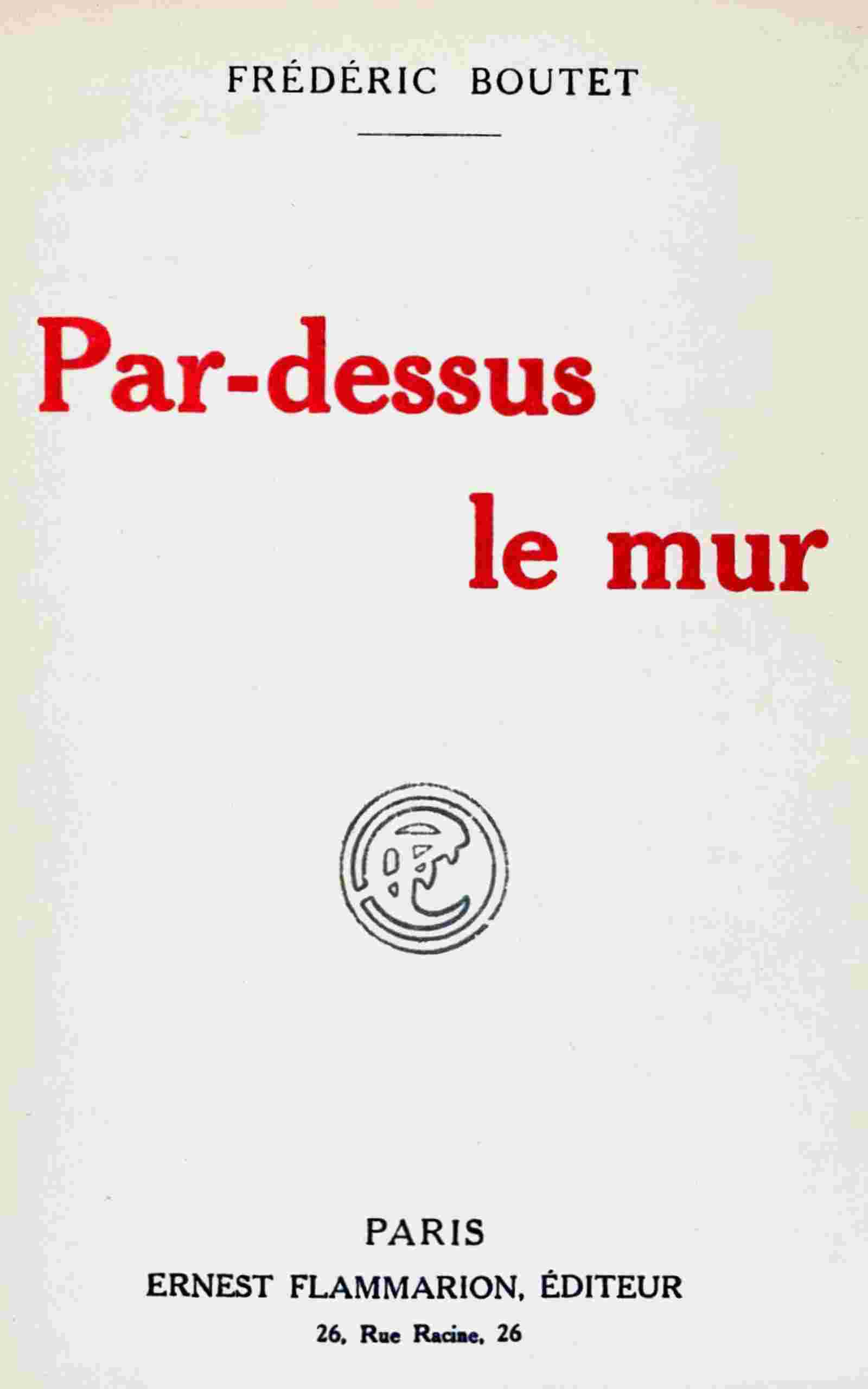 Par-dessus le mur cover