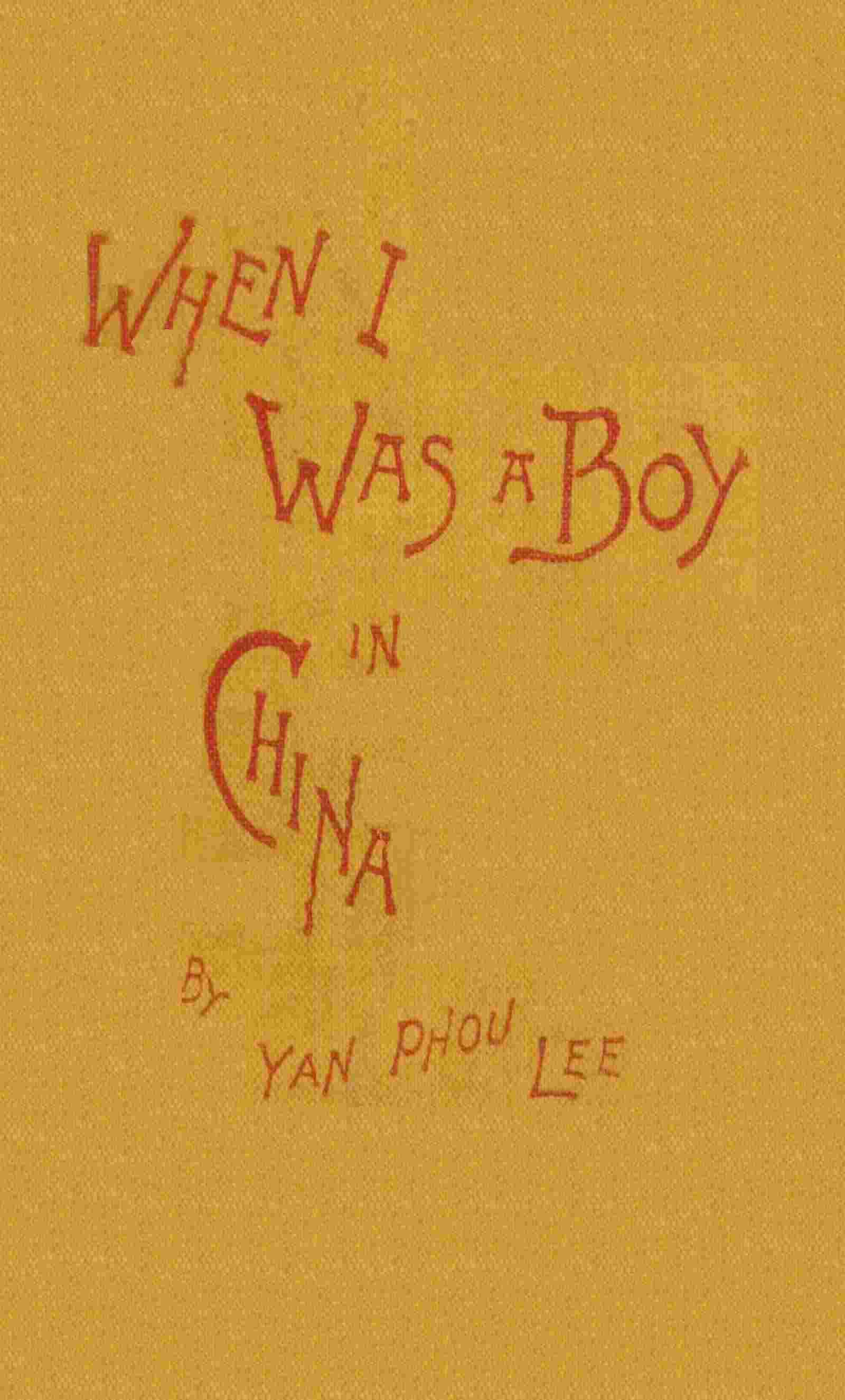 When I was a boy in China cover