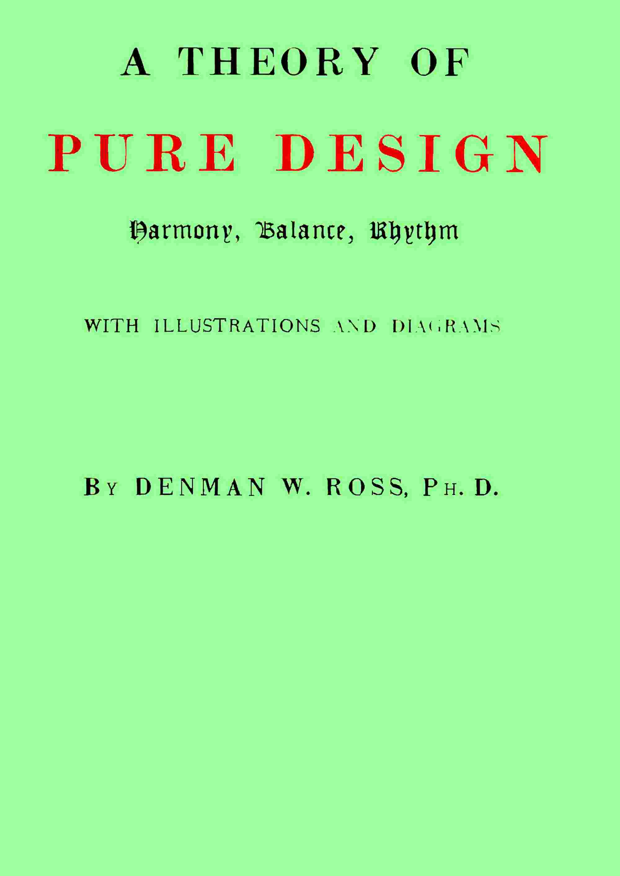 A theory of pure design cover