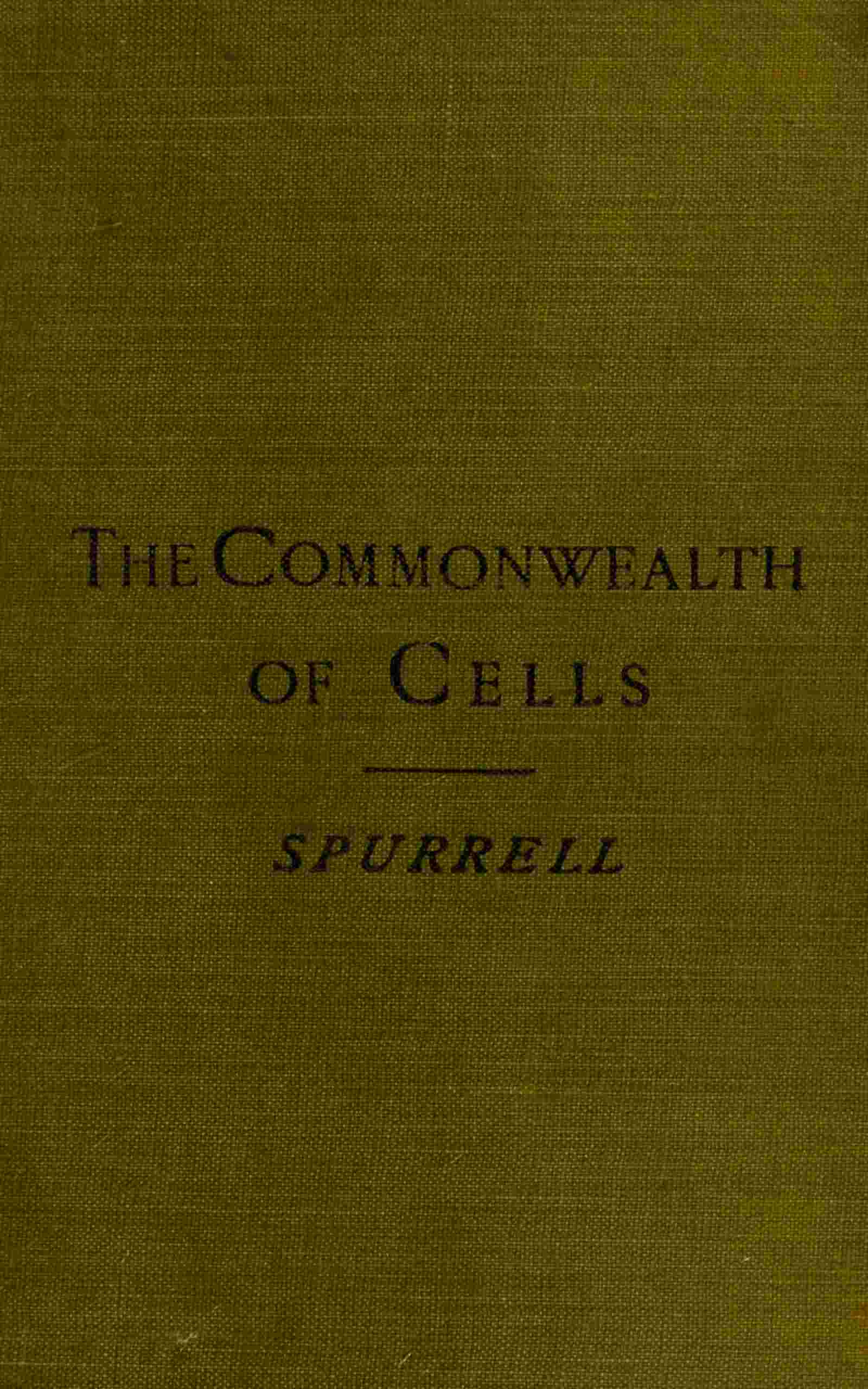 The commonwealth of cells cover