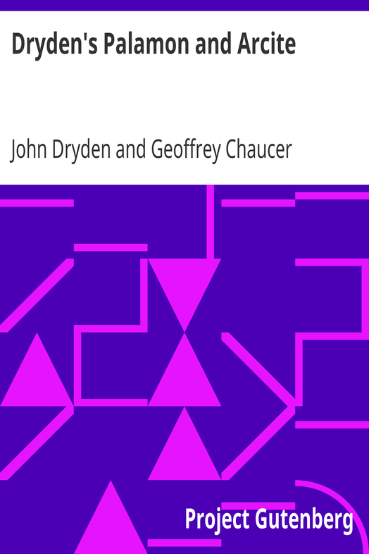 Dryden's Palamon and Arcite cover