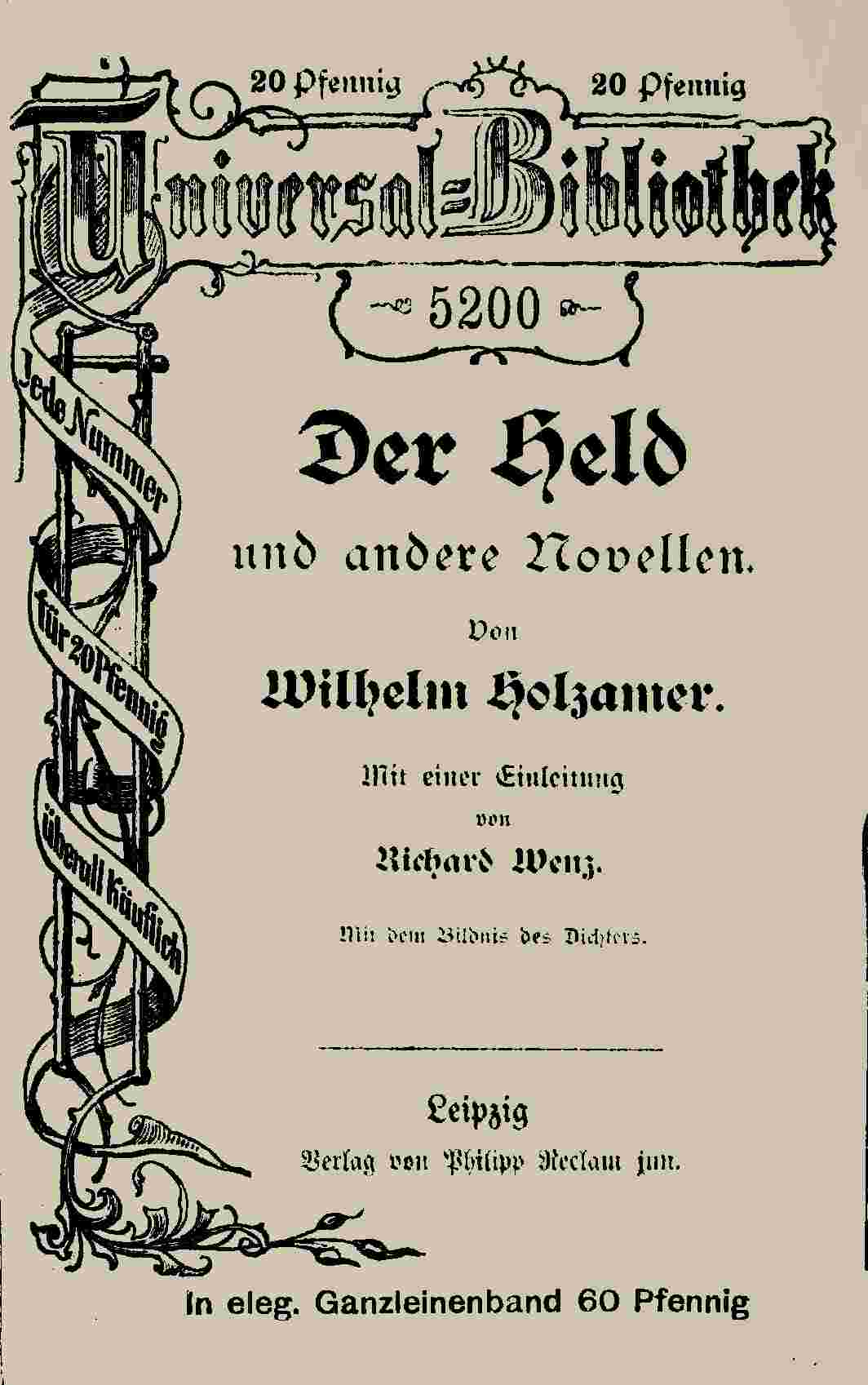 Der Held und andere Novellen cover