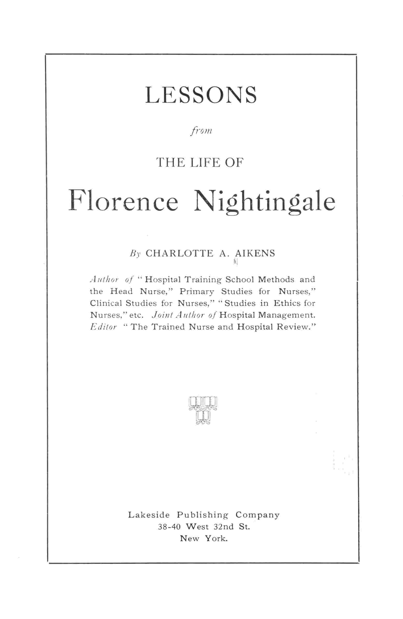 Lessons from the life of Florence Nightingale cover
