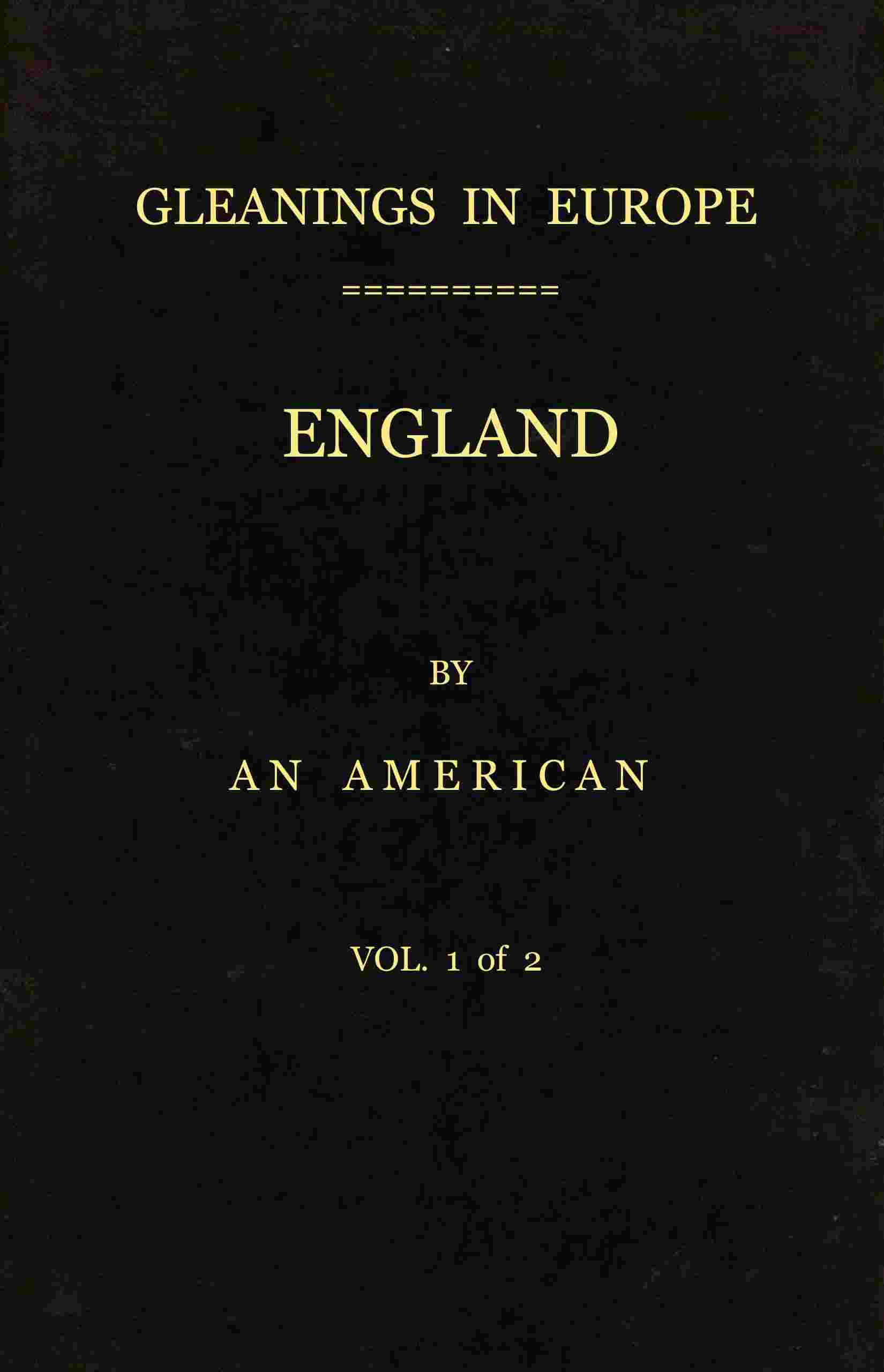 Gleanings in Europe cover