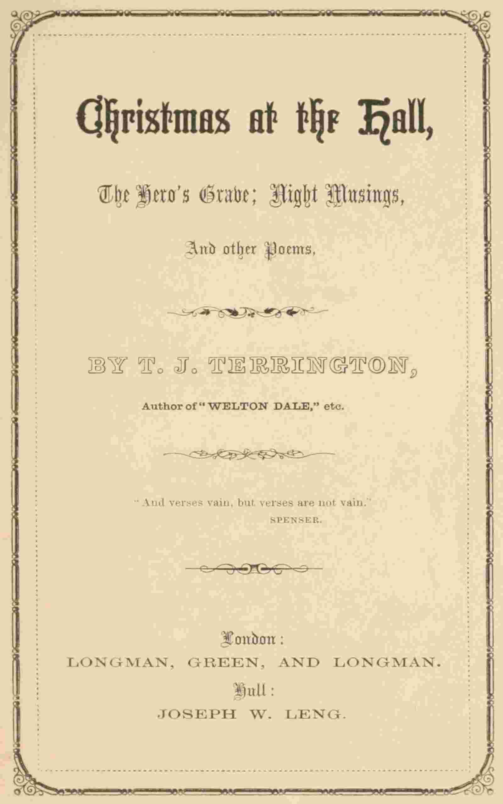 Christmas at the hall cover