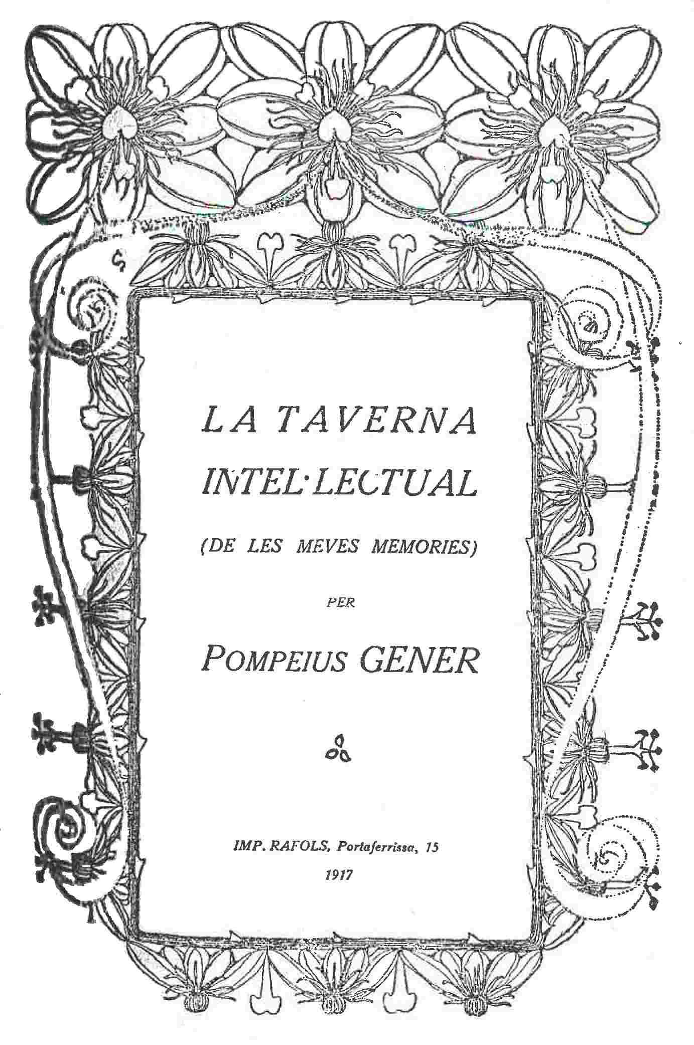 La taverna intel·lectual cover