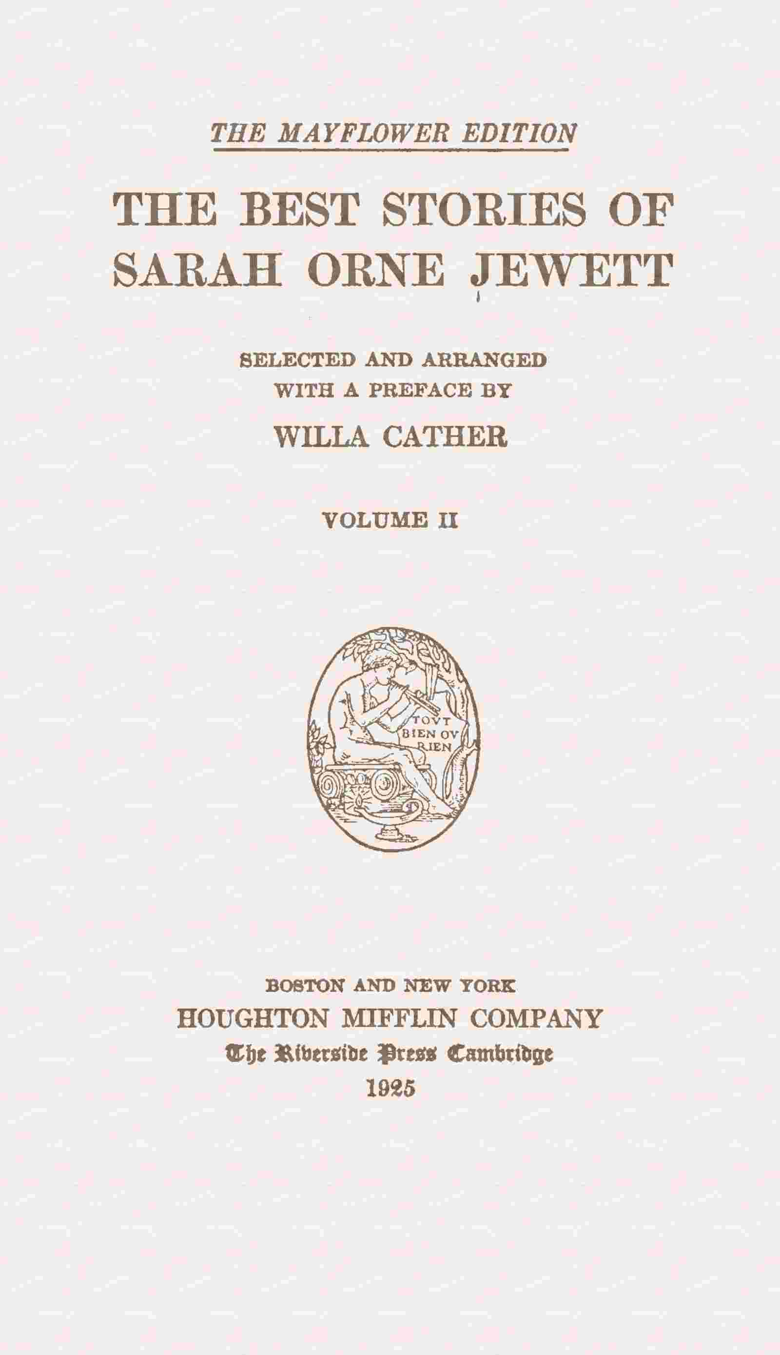 The best stories of Sarah Orne Jewett, Volume 2 (of 2) cover