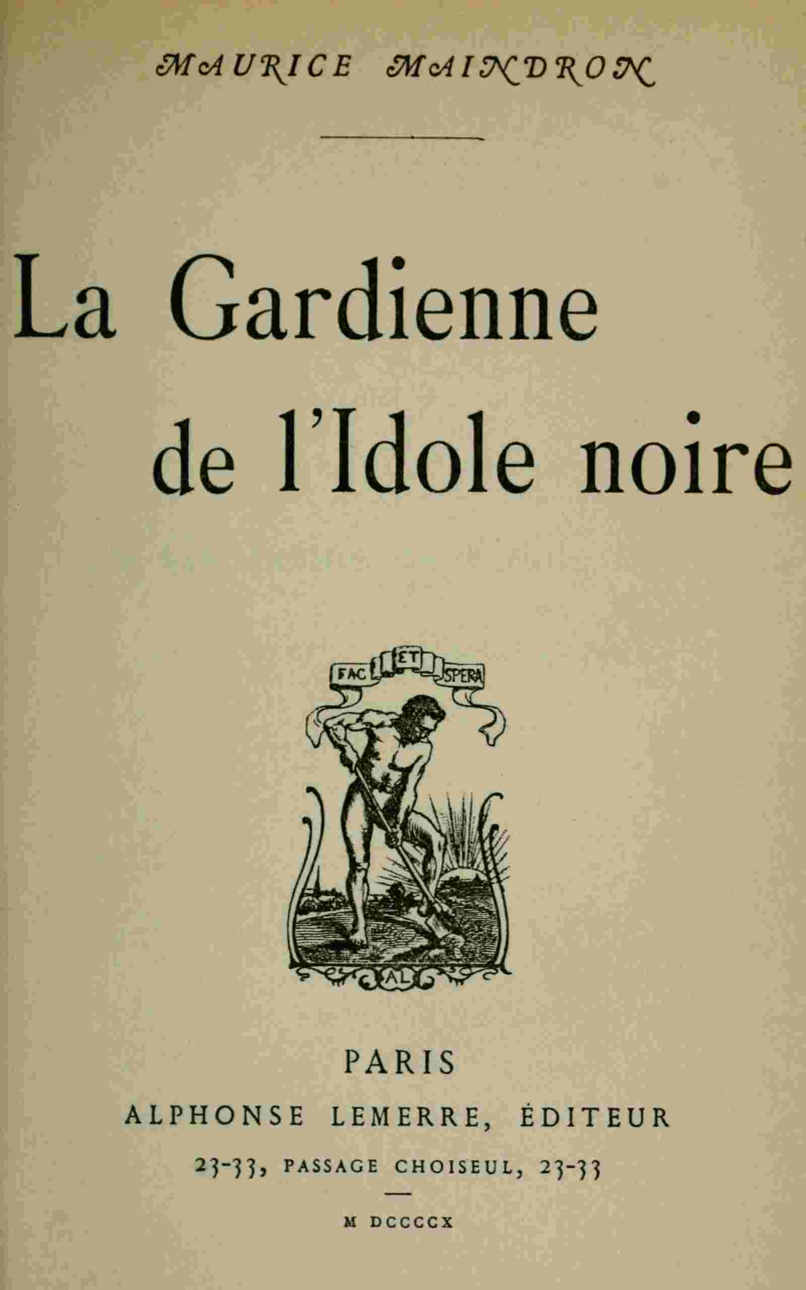 La gardienne de l'idole noire cover