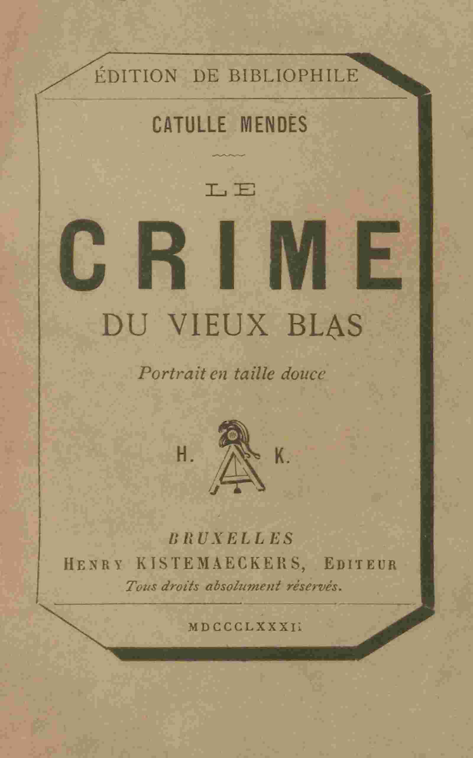 Le crime du vieux Blas cover