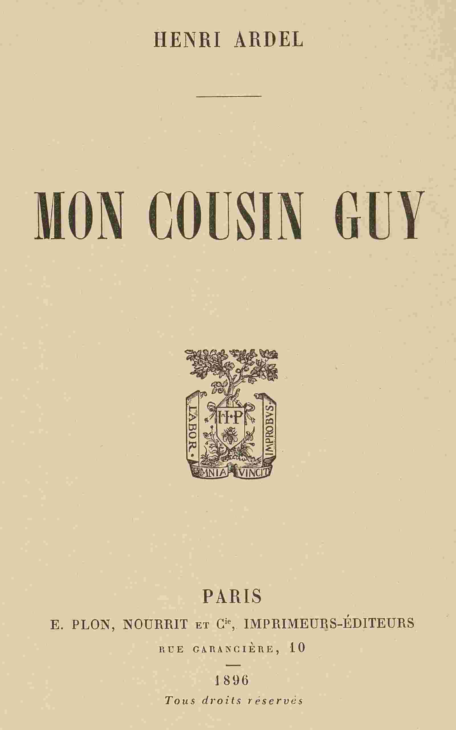 Mon cousin Guy cover