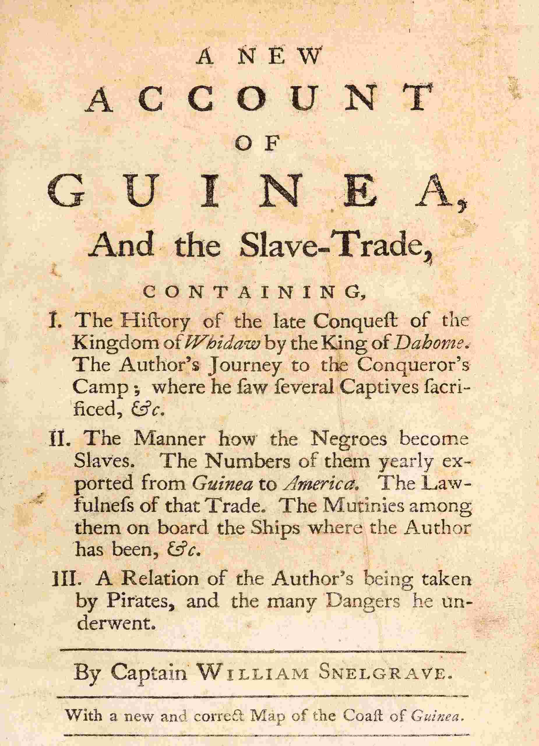 A new account of Guinea, and the slave-trade cover