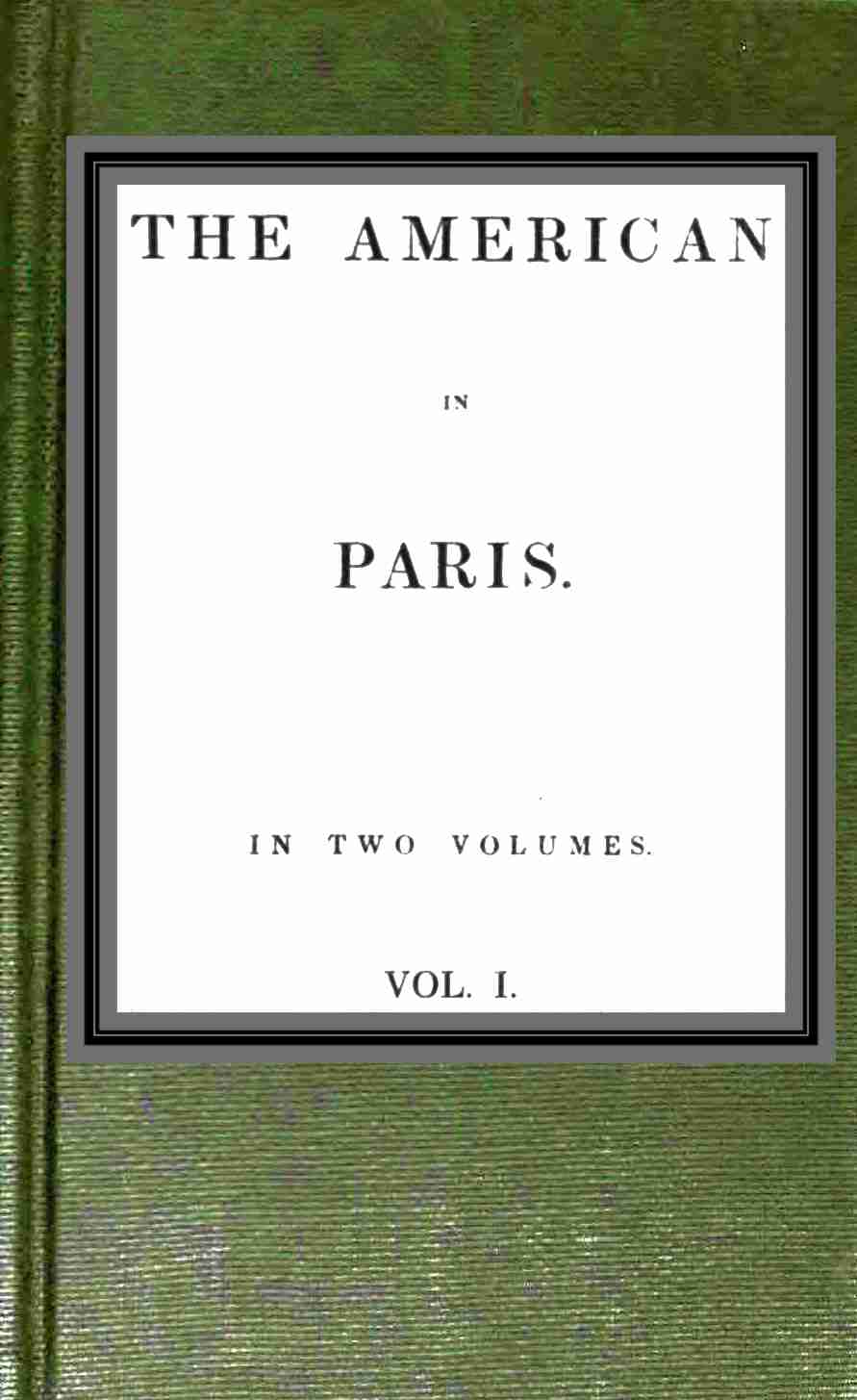 The American in Paris; vol. 1 of 2 cover