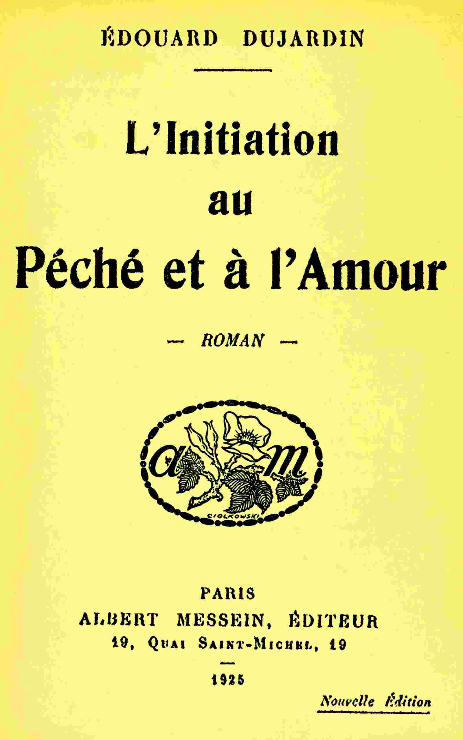 L'initiation au péché et à l'amour cover
