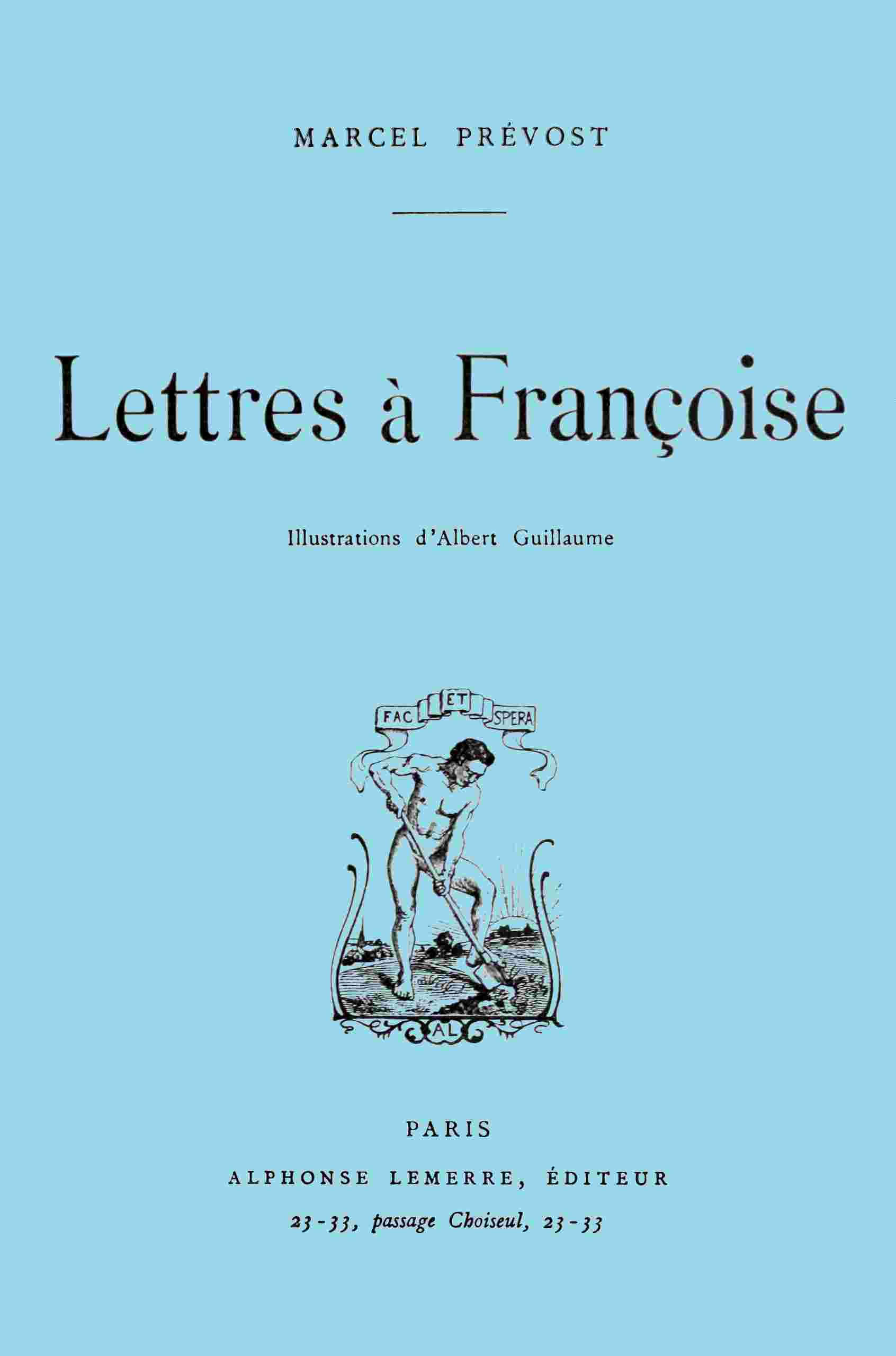 Lettres à Françoise cover