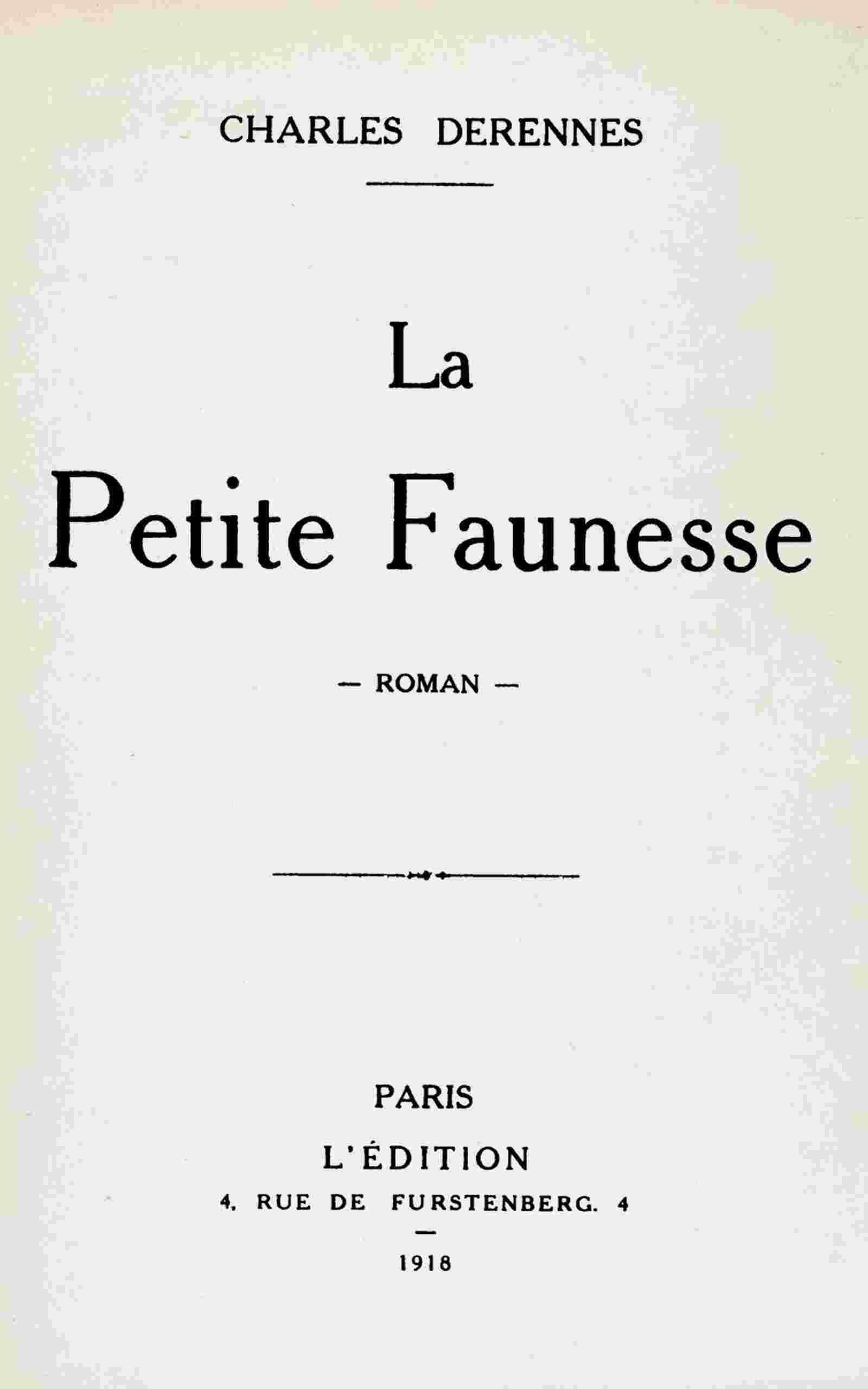 La petite faunesse cover