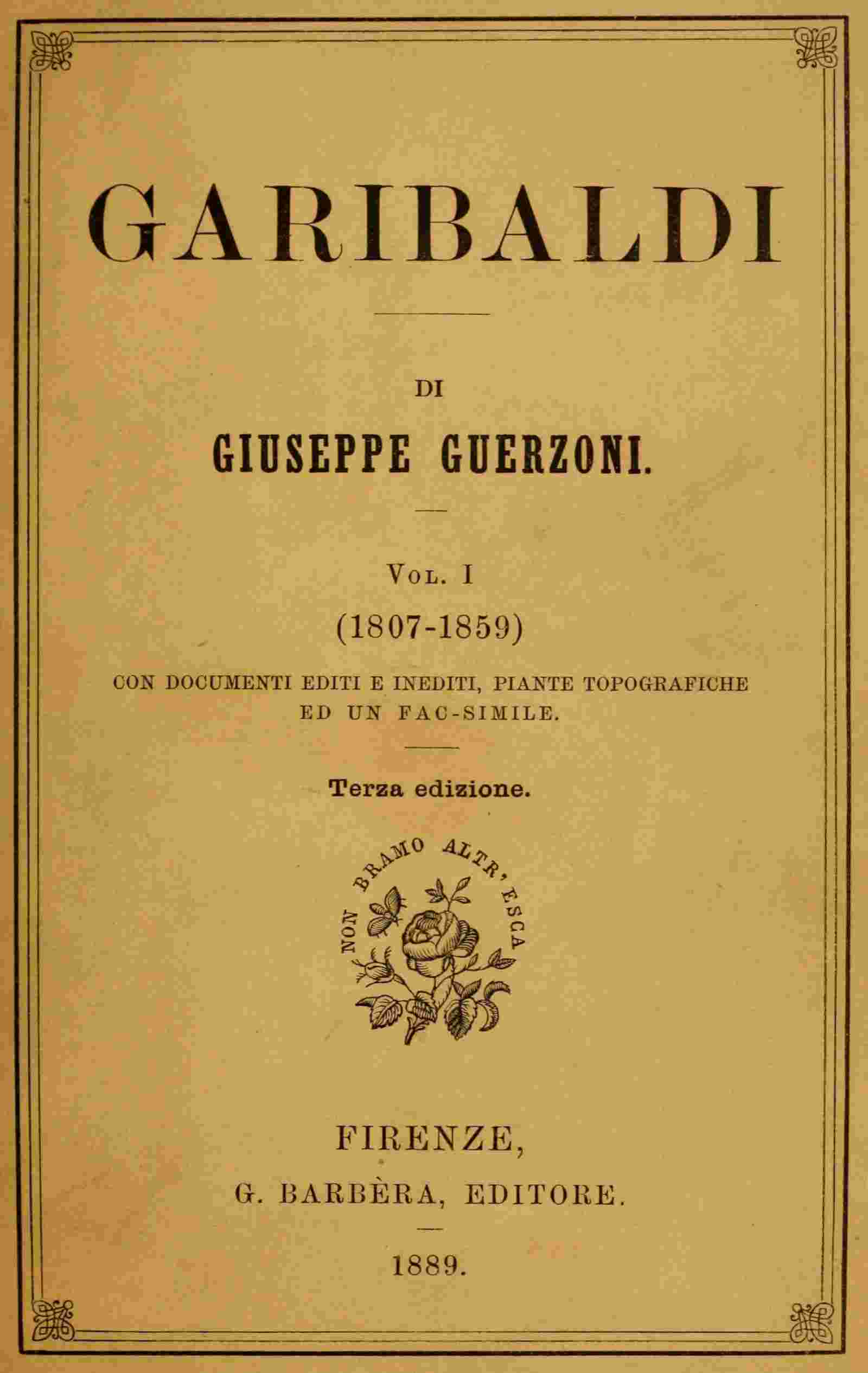 Garibaldi, Vol. 1 (of 2) cover