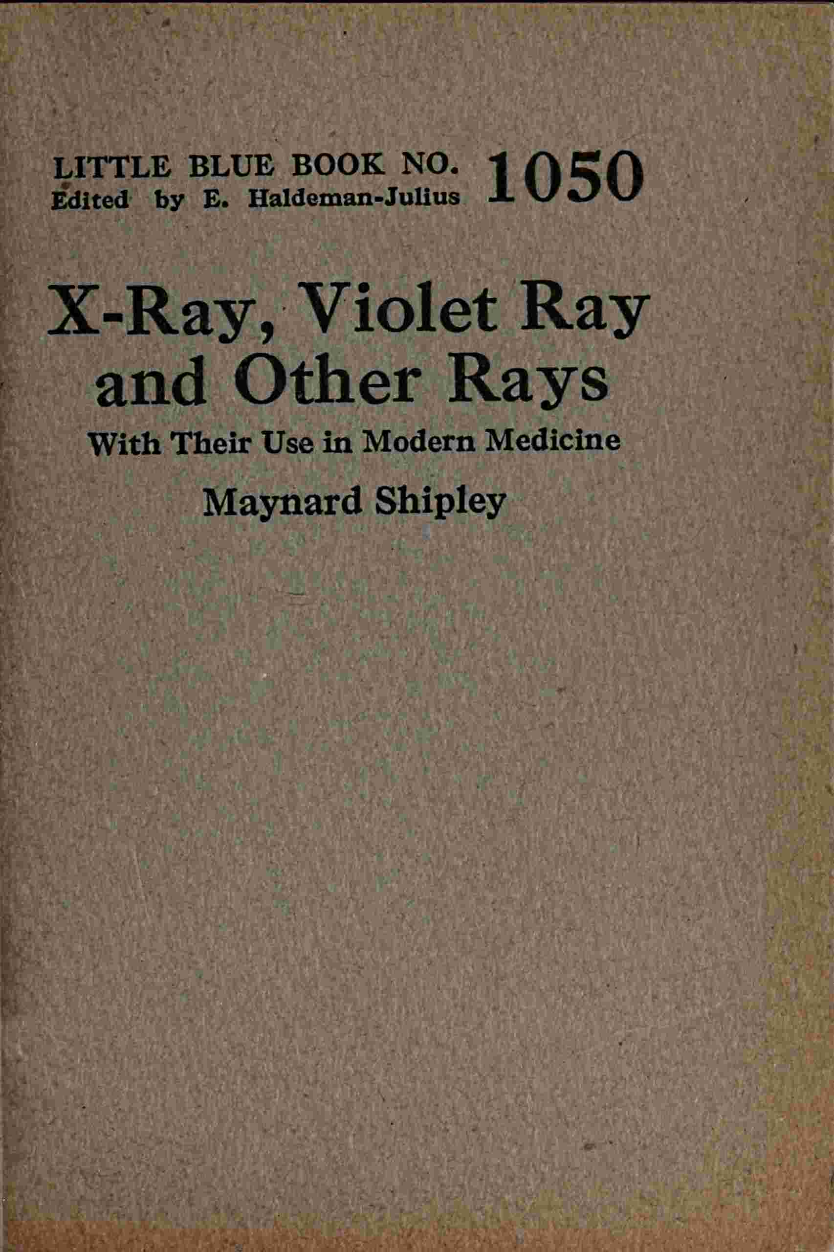 X-ray, violet ray, and other rays cover