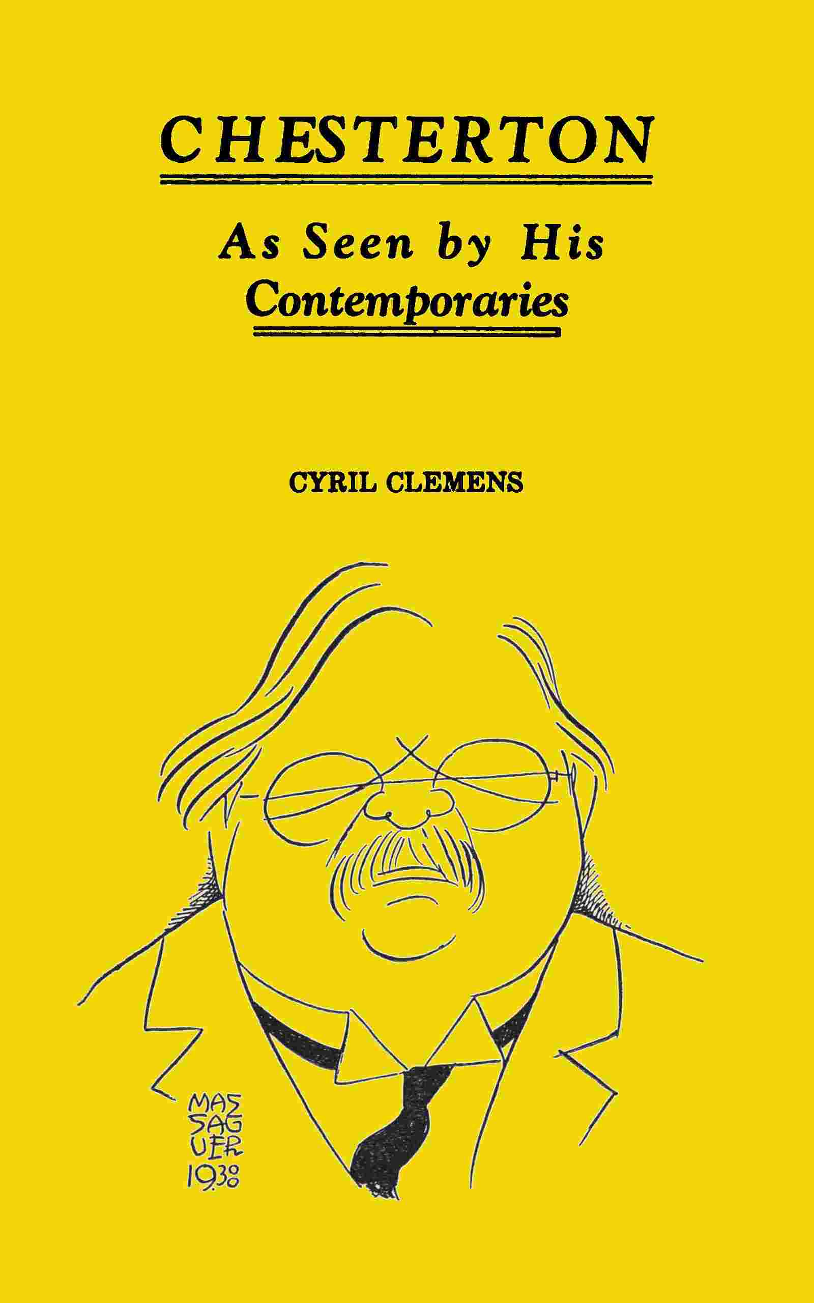 Chesterton, as seen by his contemporaries cover