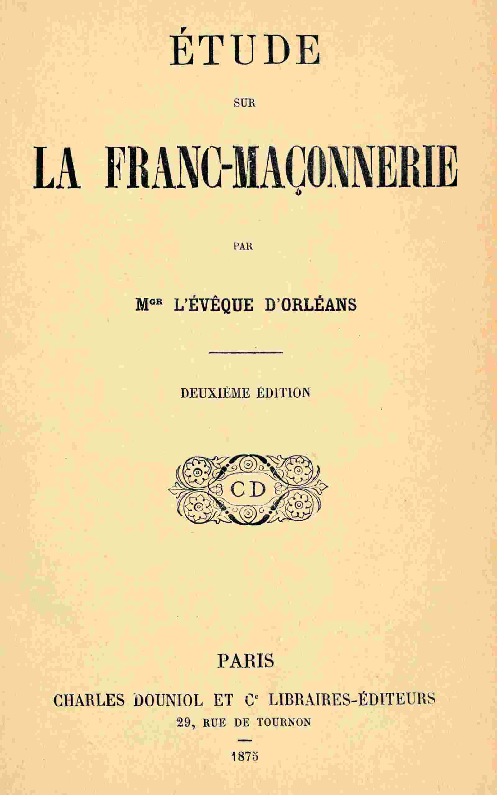 Étude sur la Franc-Maçonnerie cover