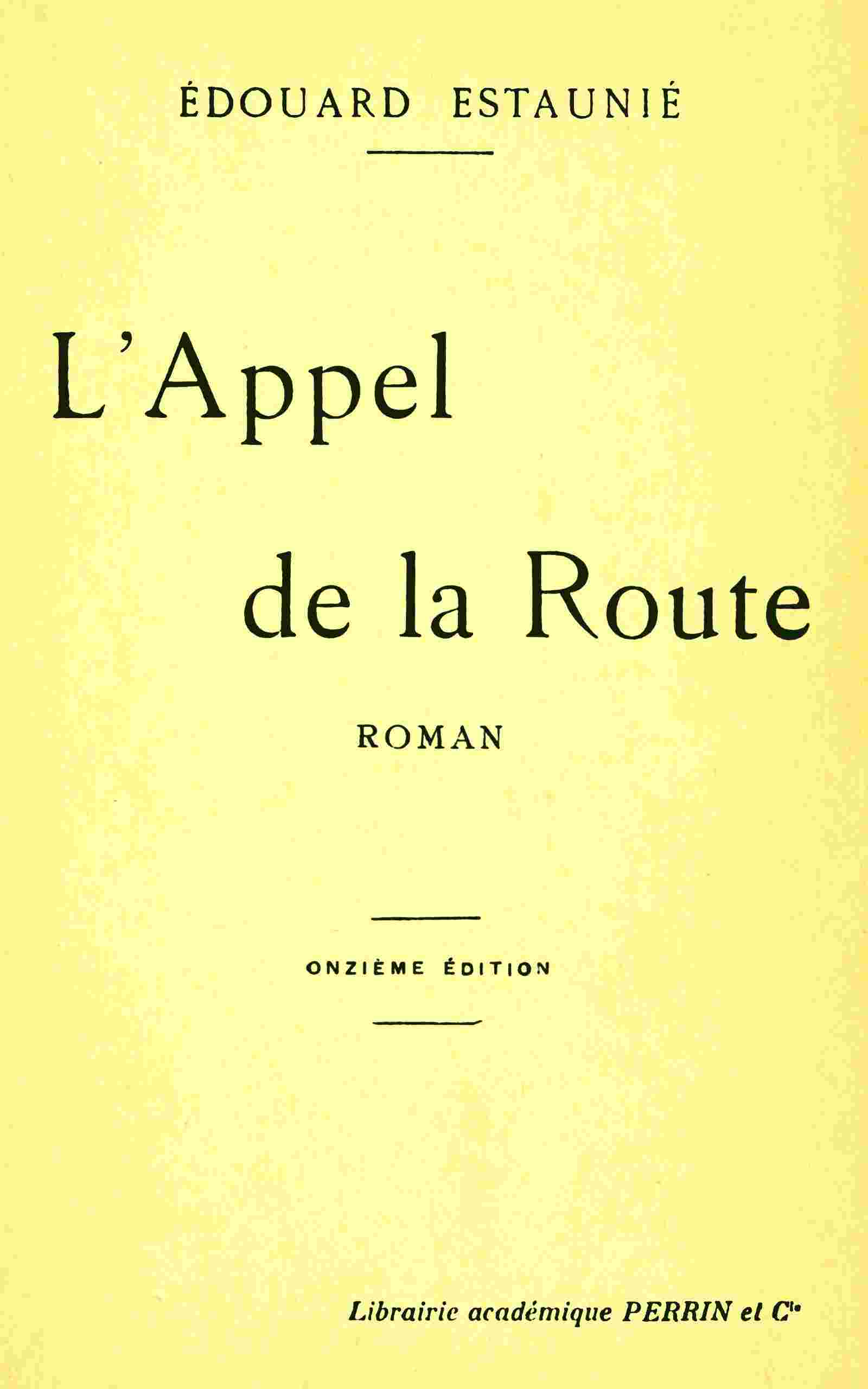 L'appel de la route cover