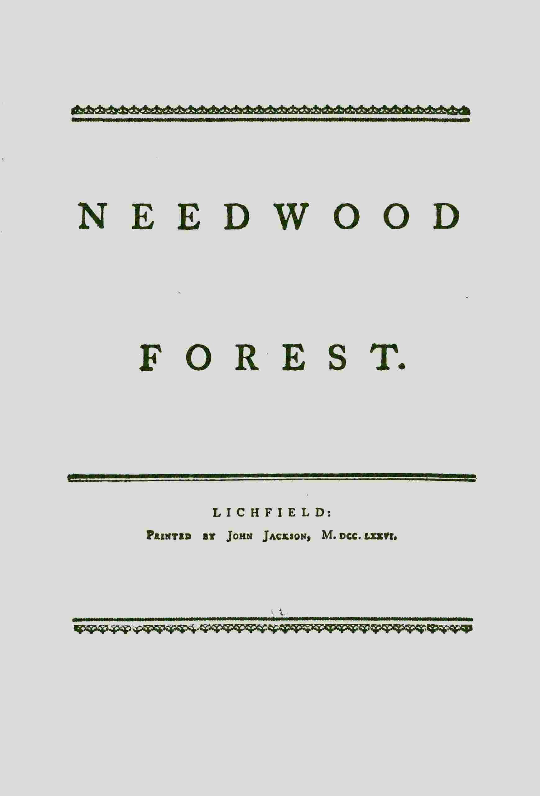 Needwood Forest cover