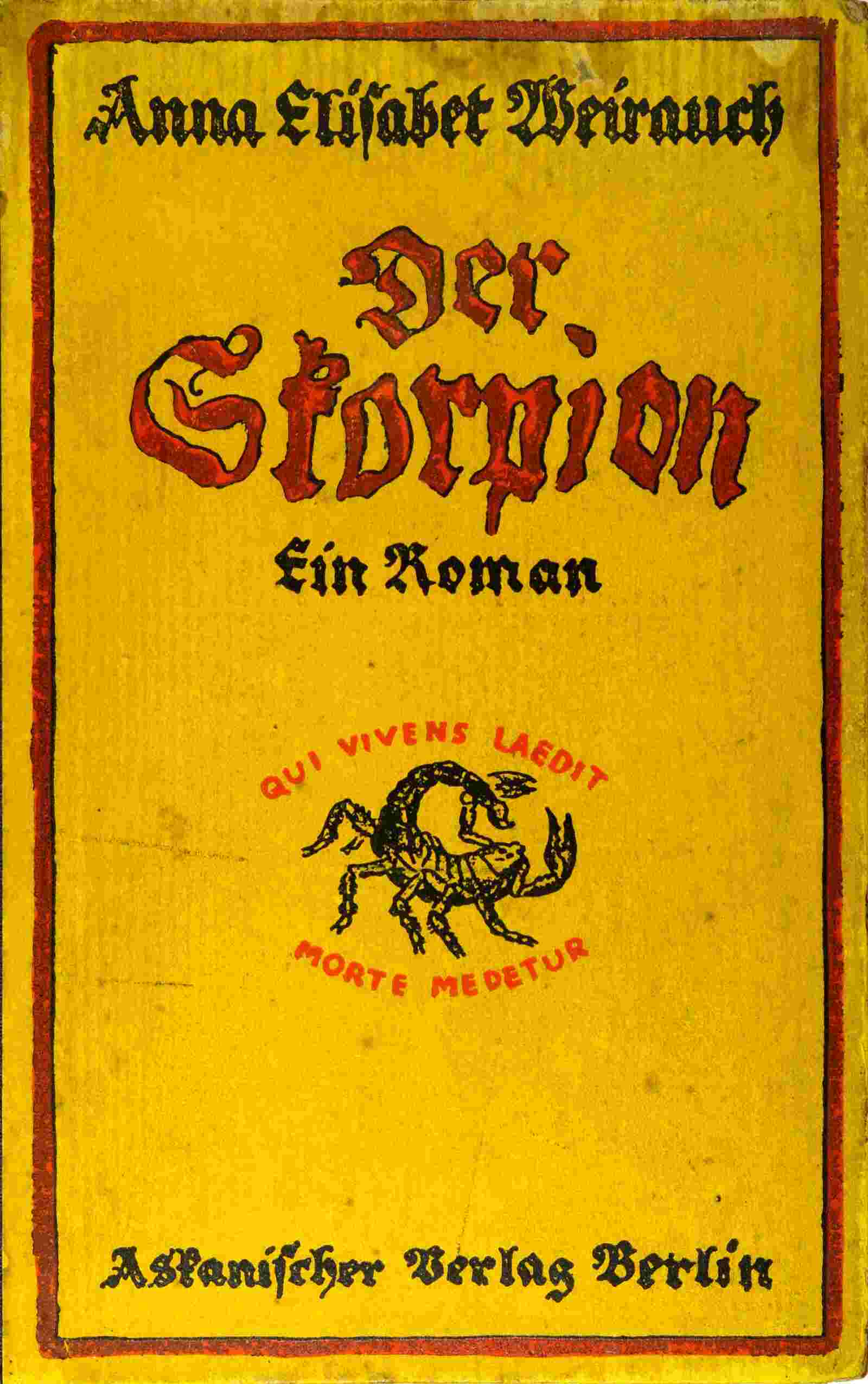 Der Skorpion. Band 1 cover