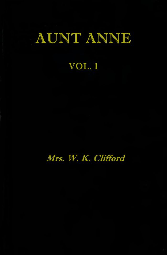 Aunt Anne, Vol. 1 (of 2) cover