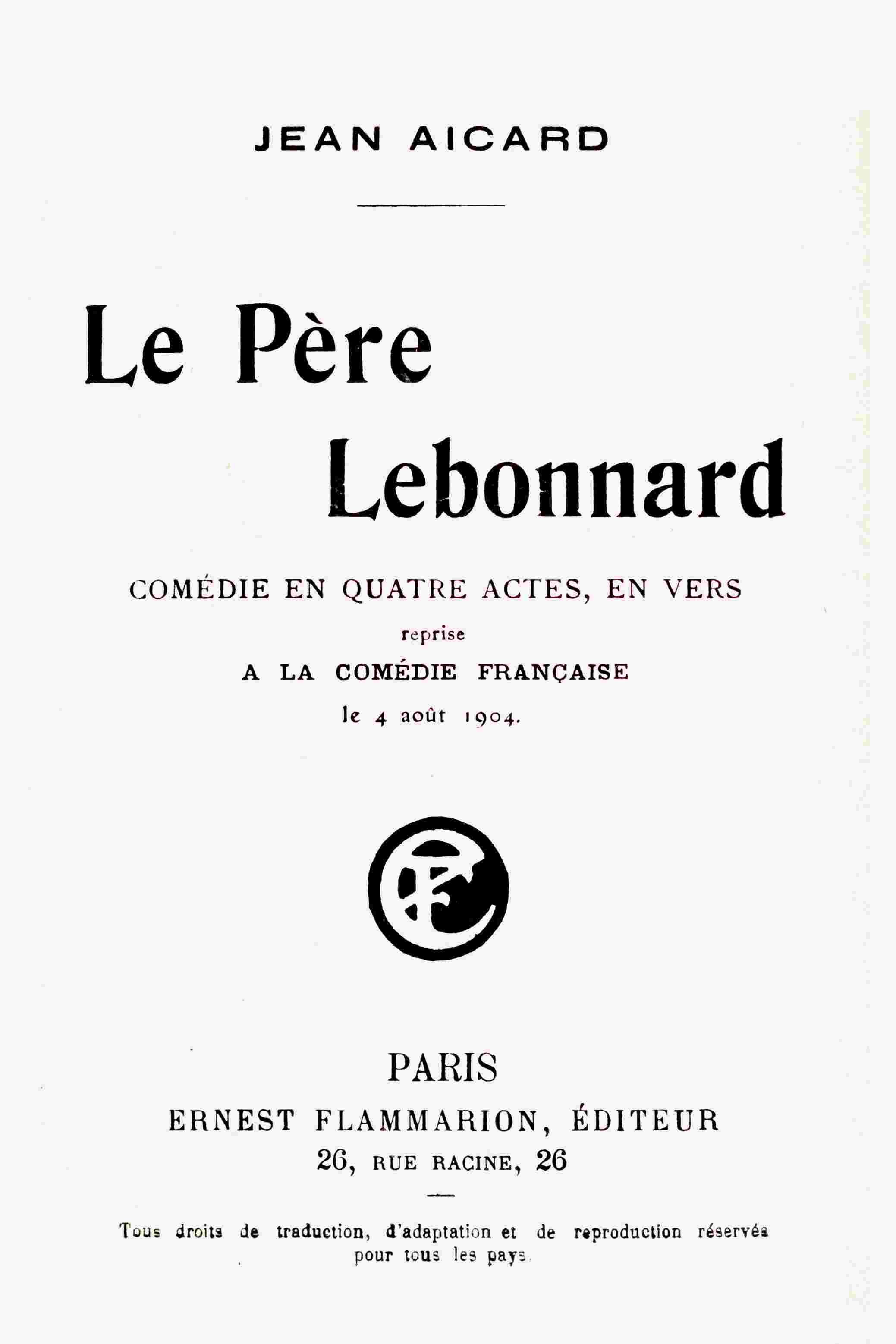 Le Père Lebonnard cover
