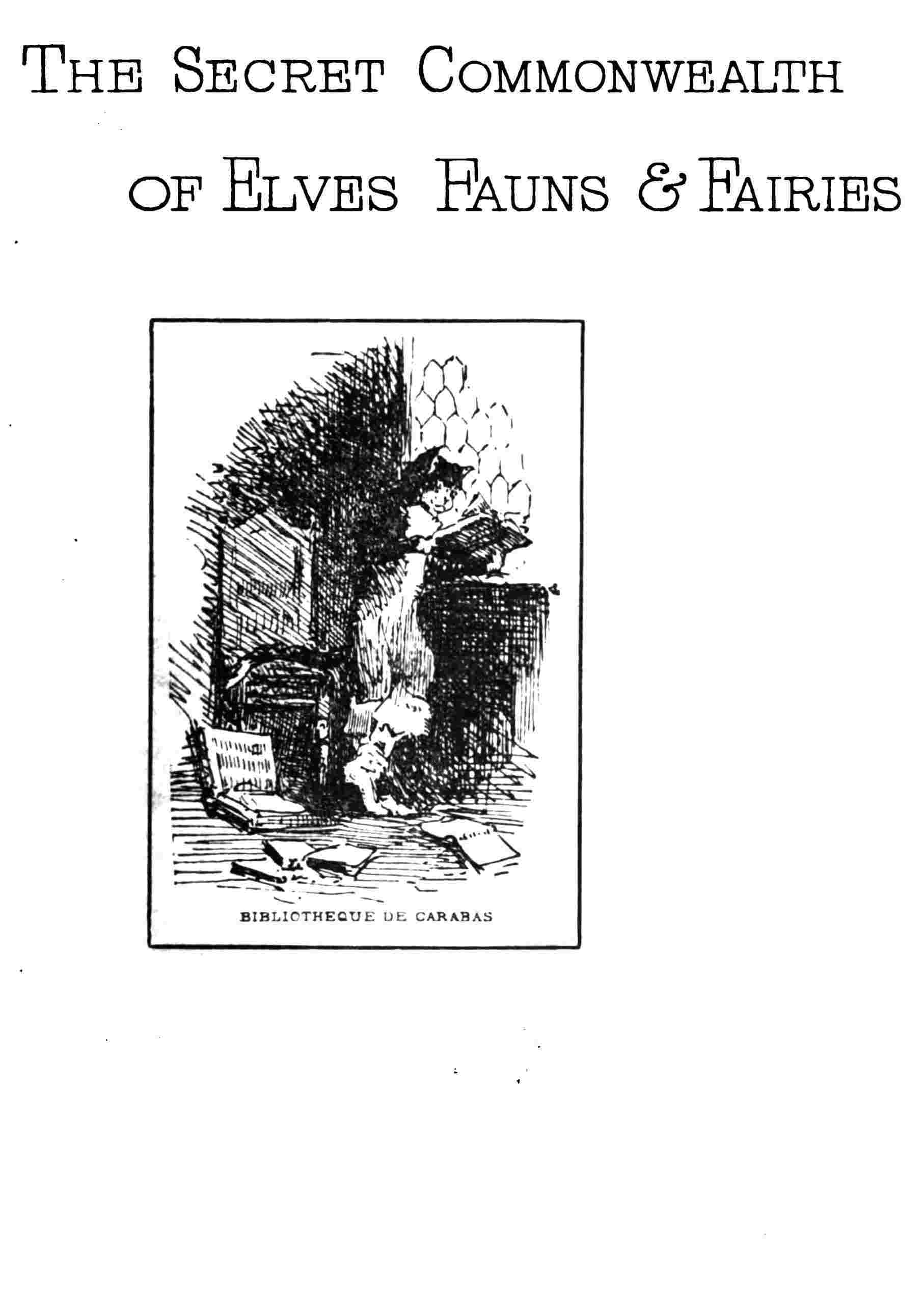 The secret commonwealth of elves, fauns & fairies cover