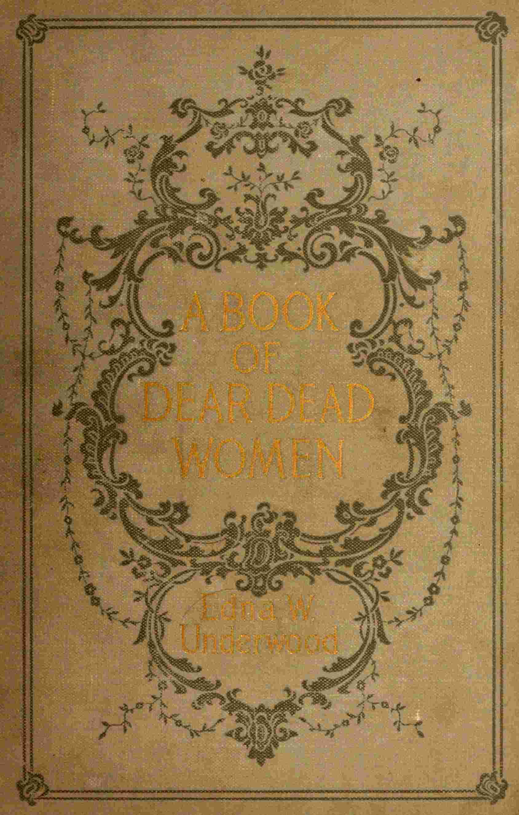 A book of dear dead women cover