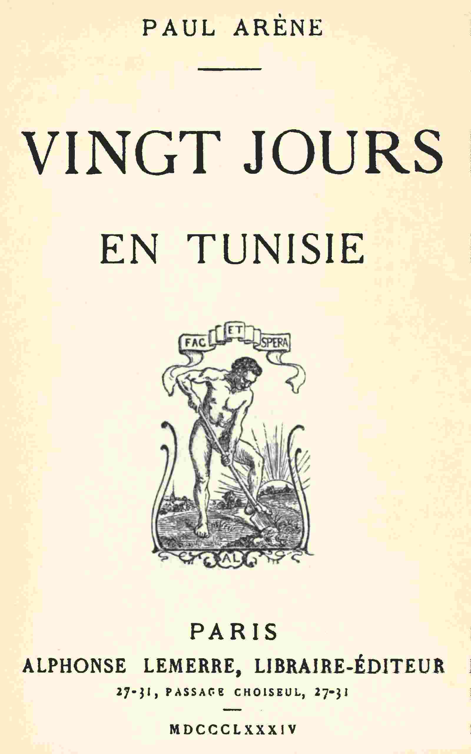 Vingt jours en Tunisie cover