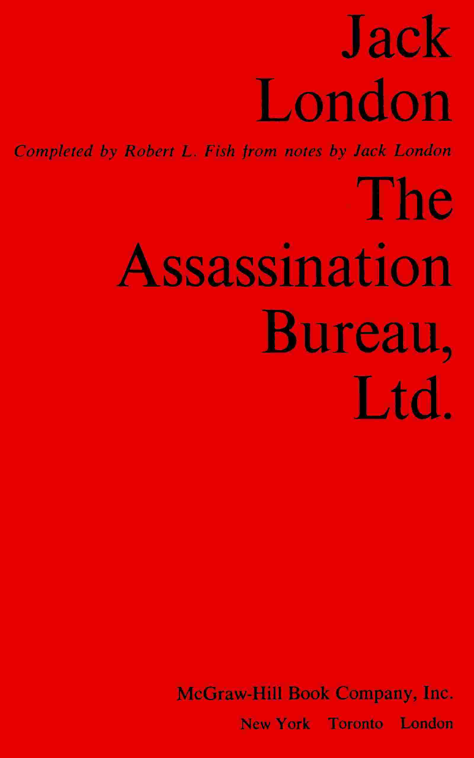 The Assassination Bureau, Ltd. cover