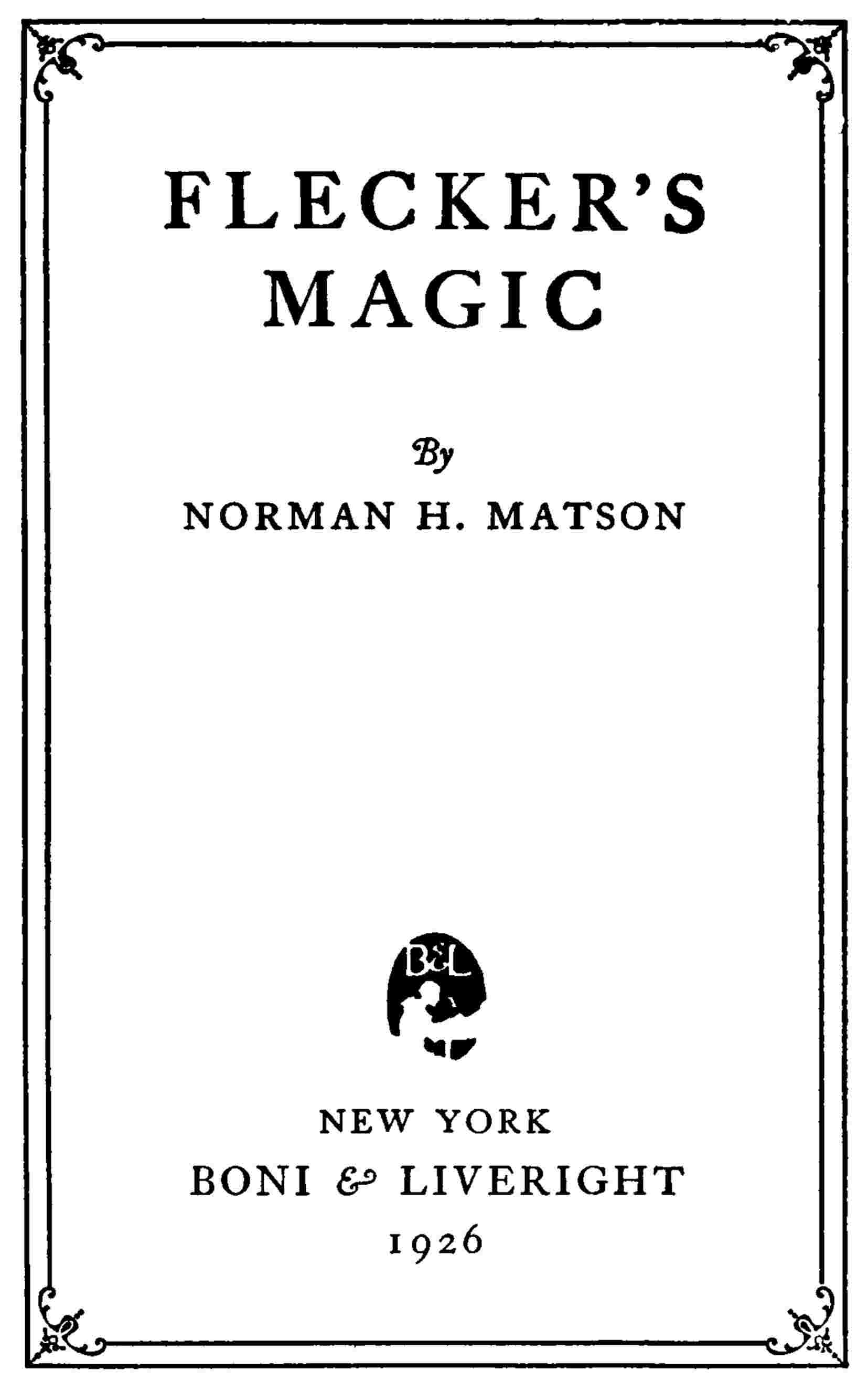 Flecker's magic cover