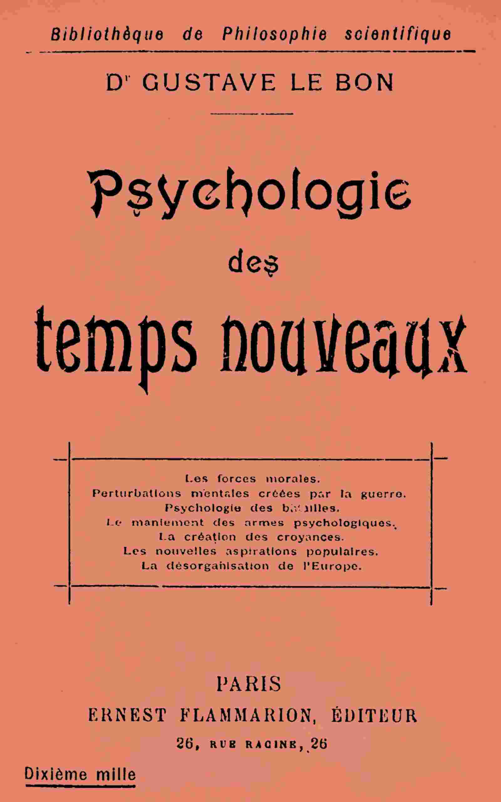 Psychologie des temps nouveaux cover